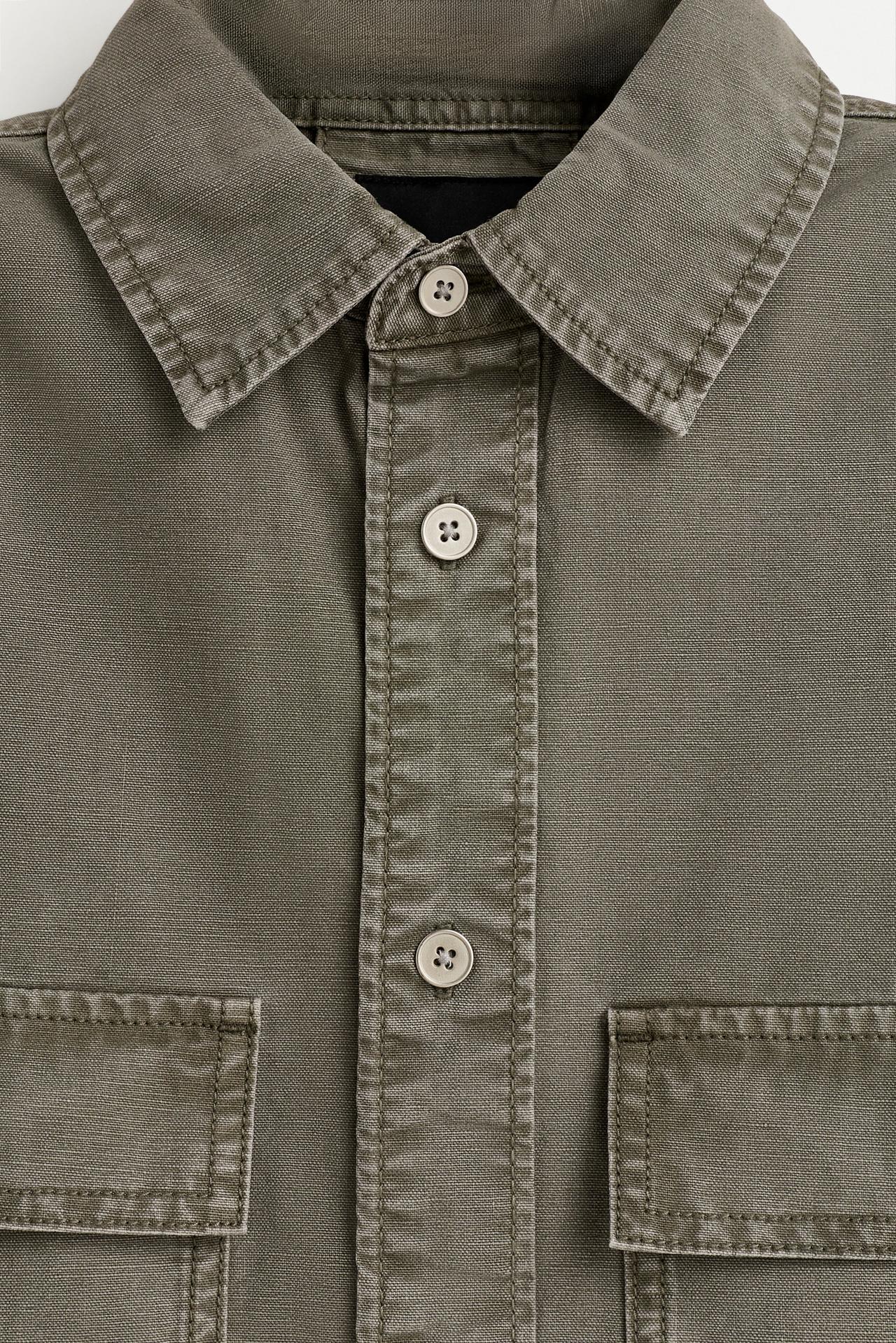 Denim shirt with pockets — FADED GREEN