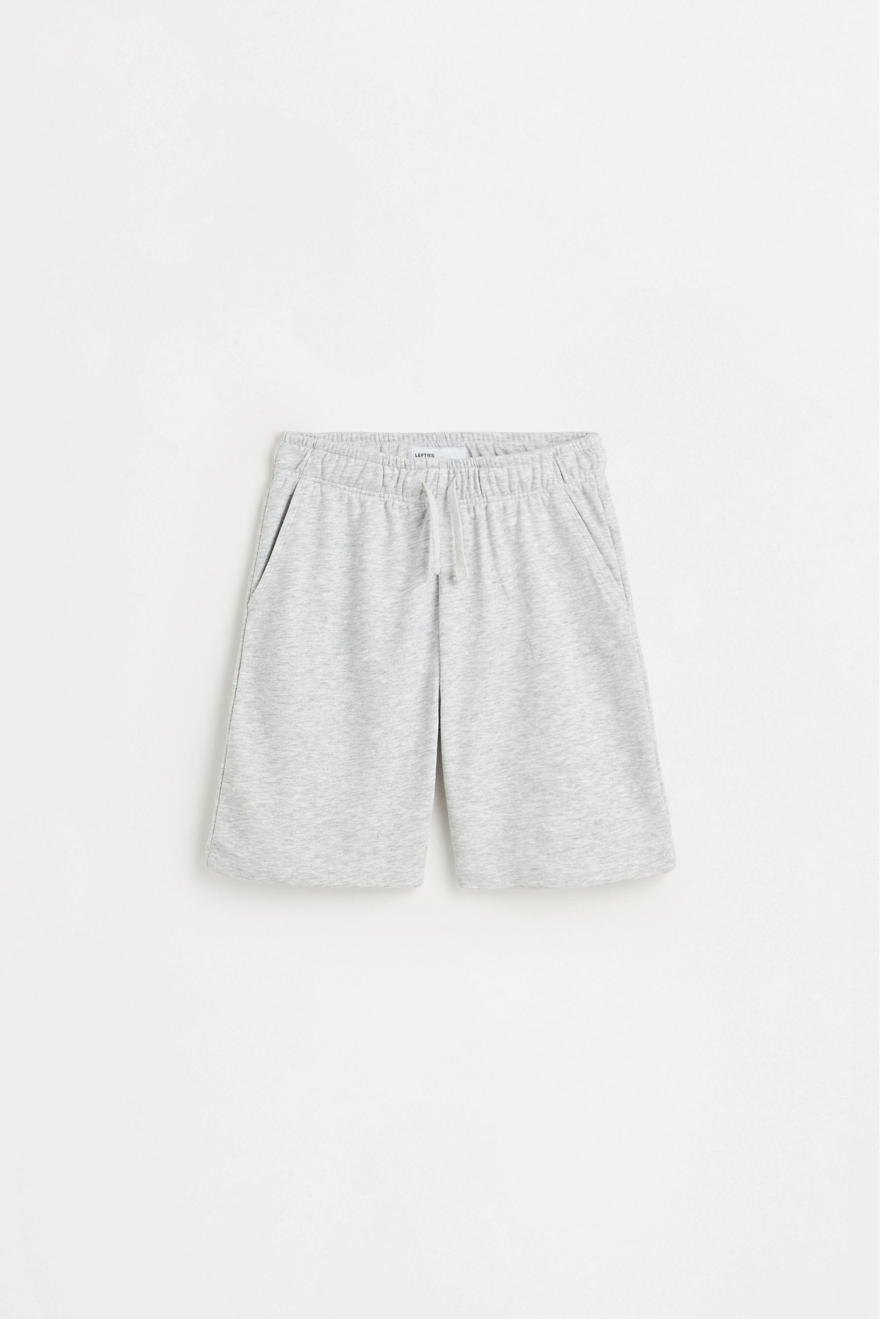 Jogger plush Bermuda shorts — GREY MARL