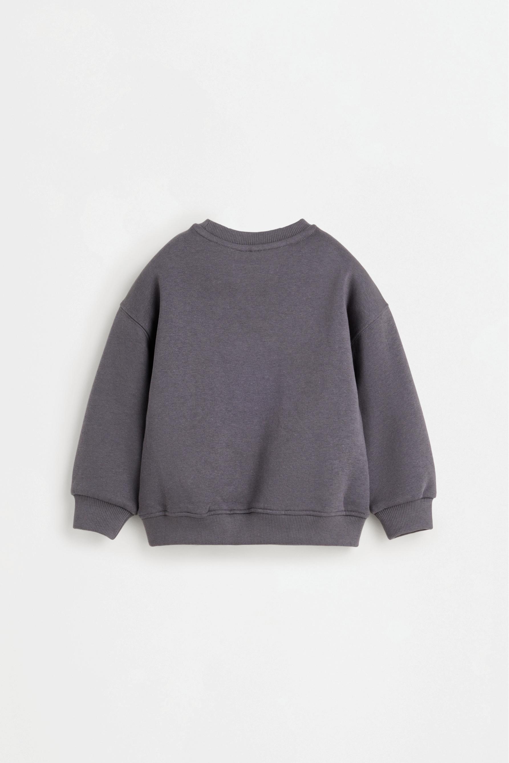 Plush sweatshirt and trousers co-ord — MEDIUM GREY