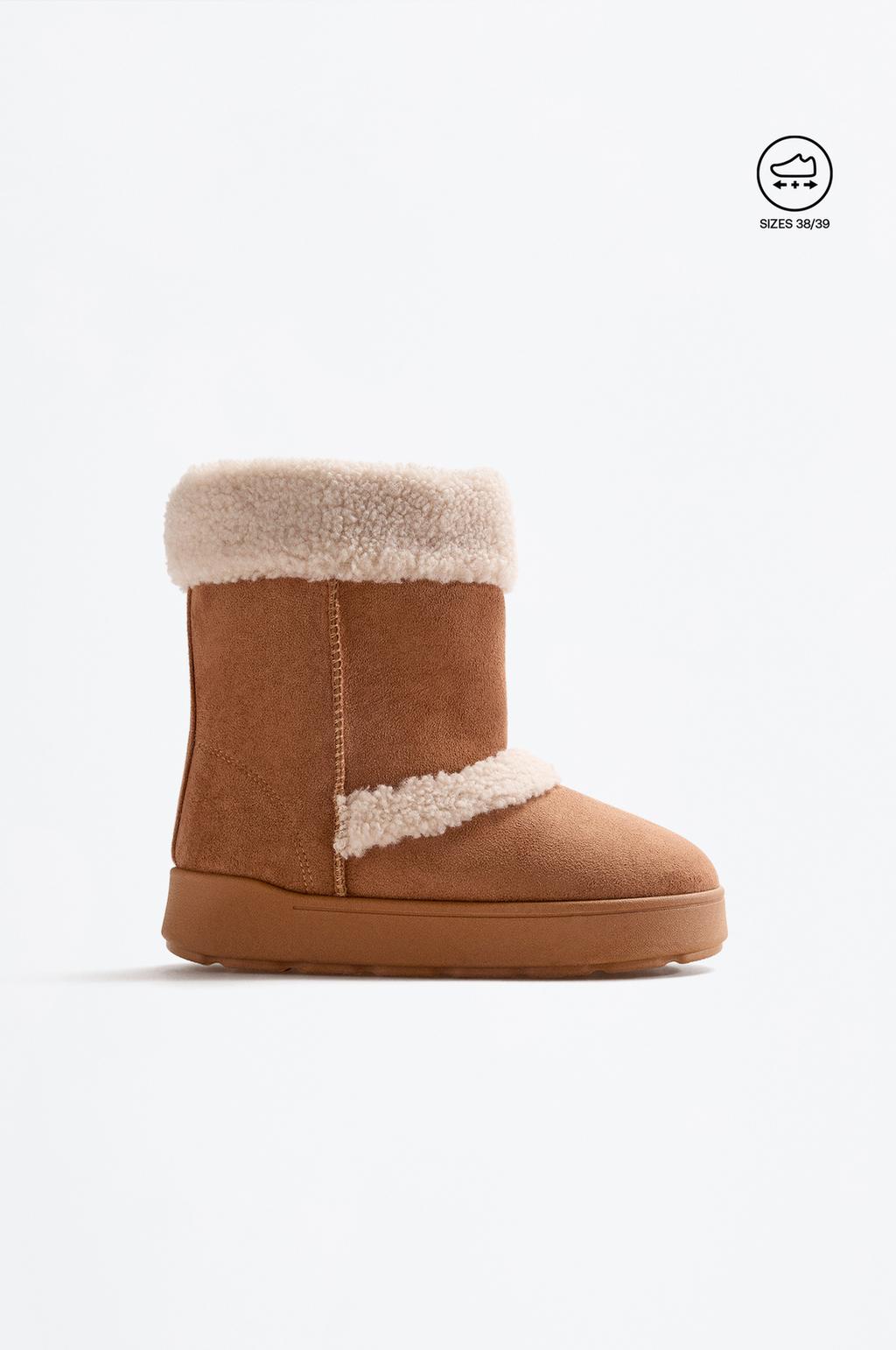 Tall fur boot