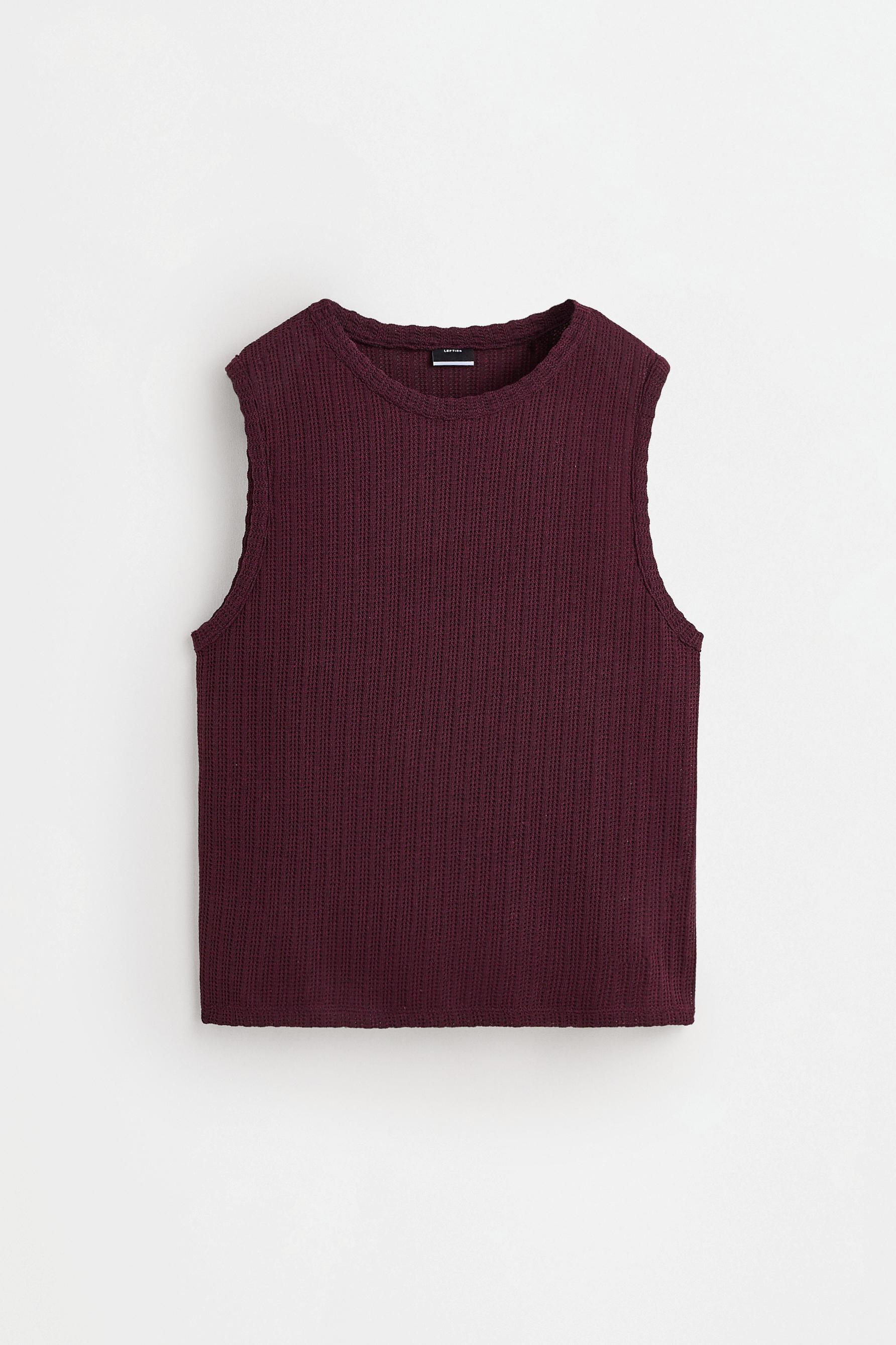 Textured tank top — WINE