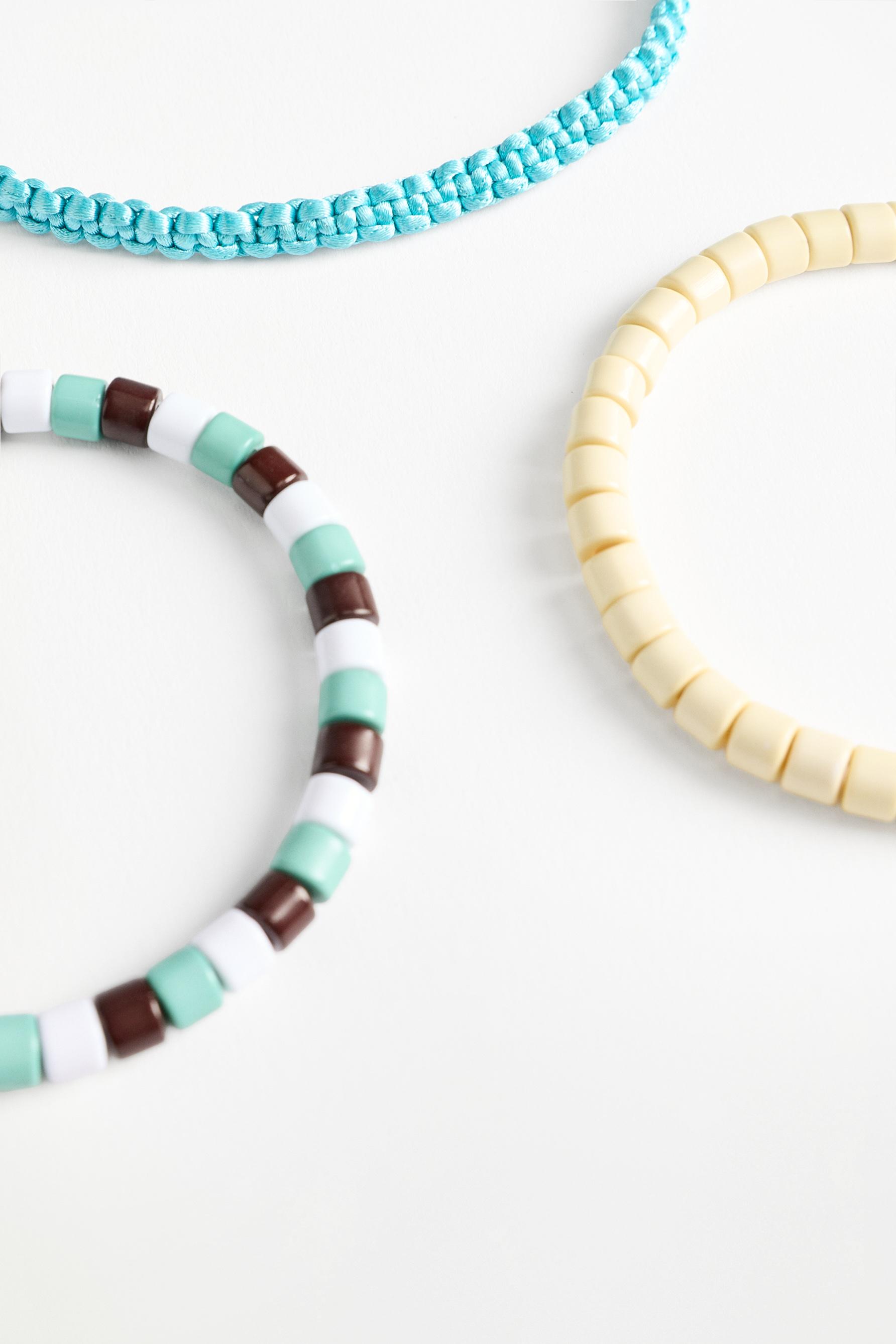 Assorted Bracelets (3-Pack) — ECRU/GREEN (alternate view)