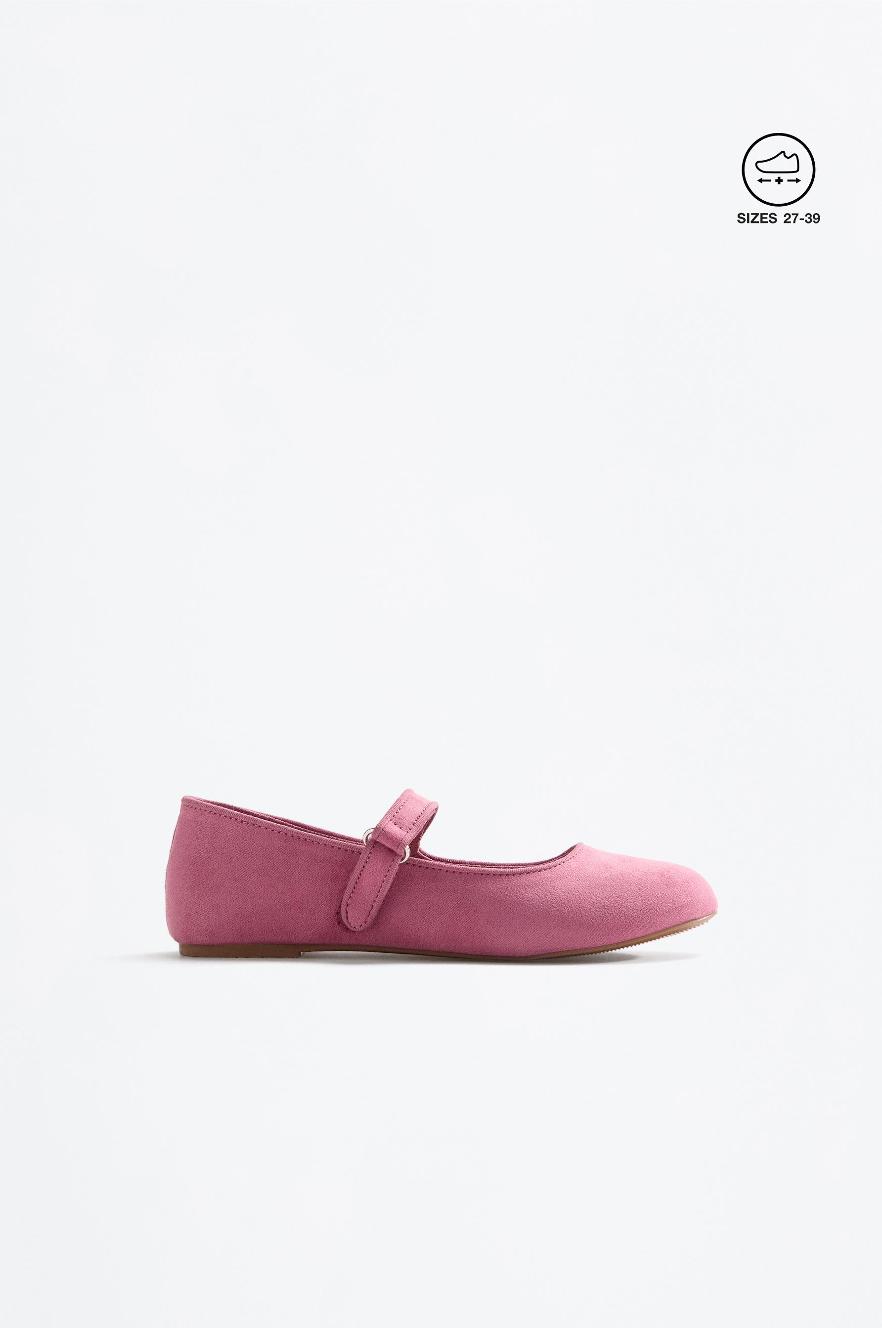 Mary Jane ballerina flat — RASPBERRY