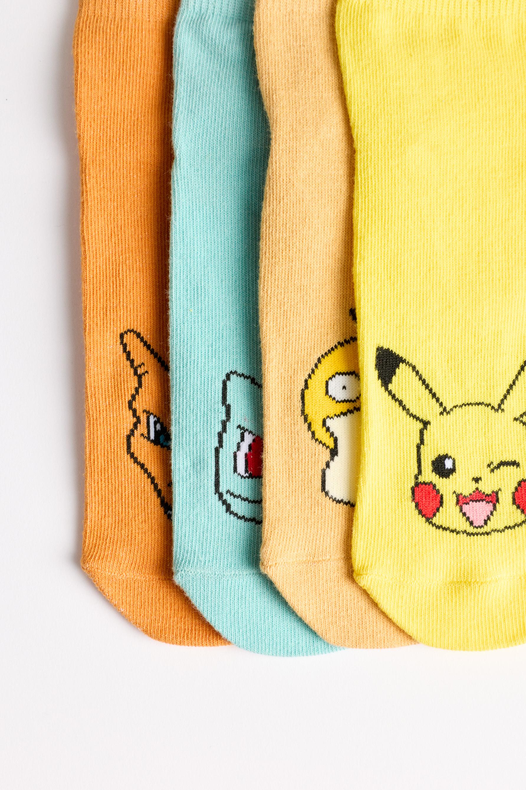 Pokémon™ Short Socks (4-Pack) — ORANGE/YELLOW