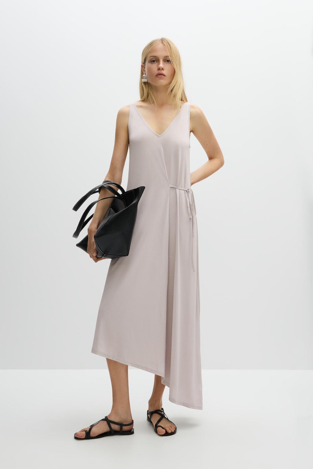 Asymmetric midi dress