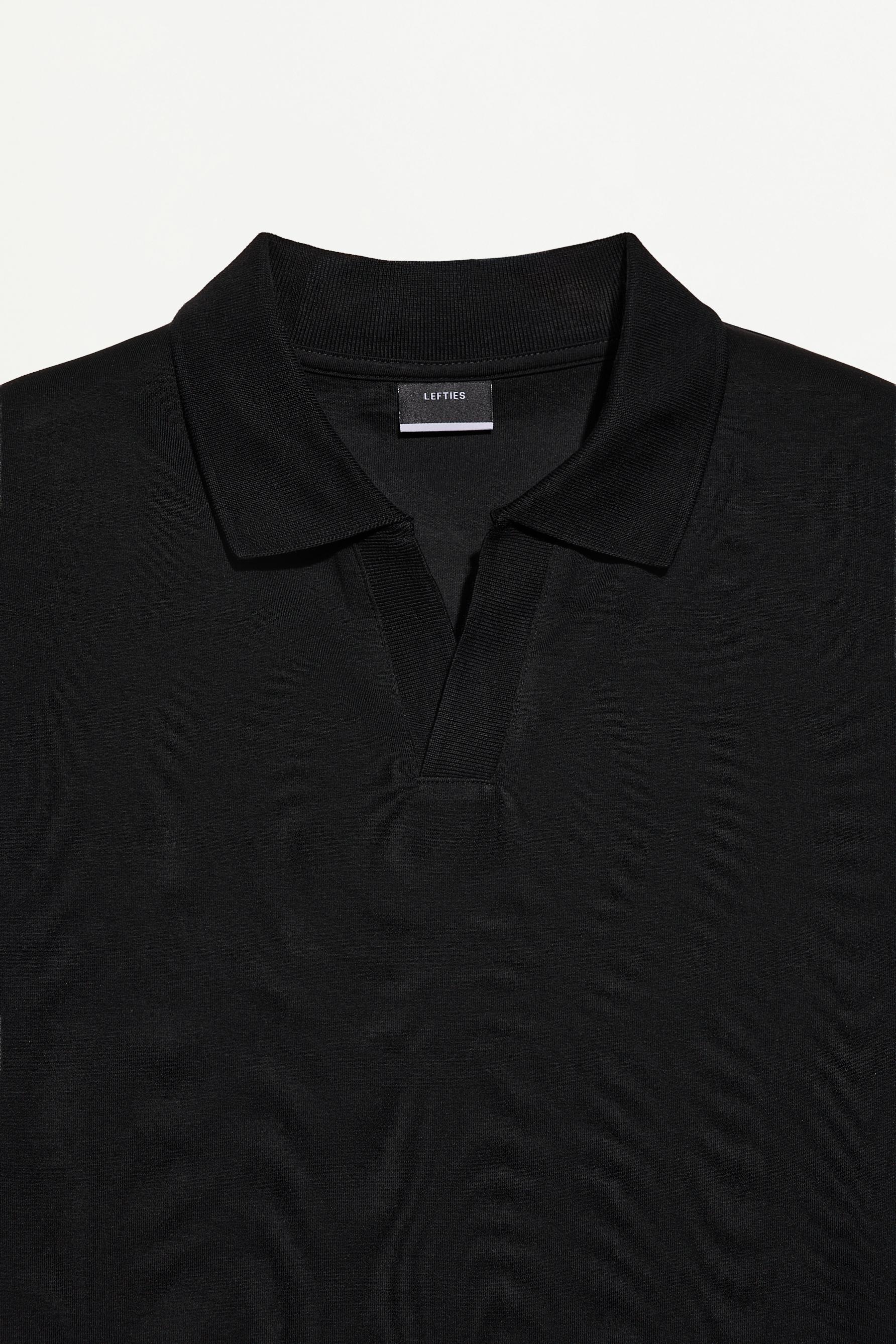 Interlock polo shirt — BLACK
