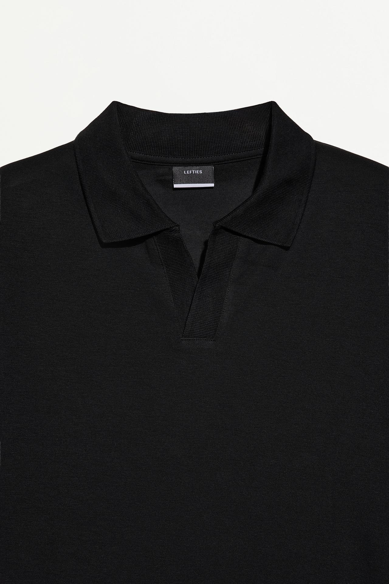 Interlock polo shirt — BLACK