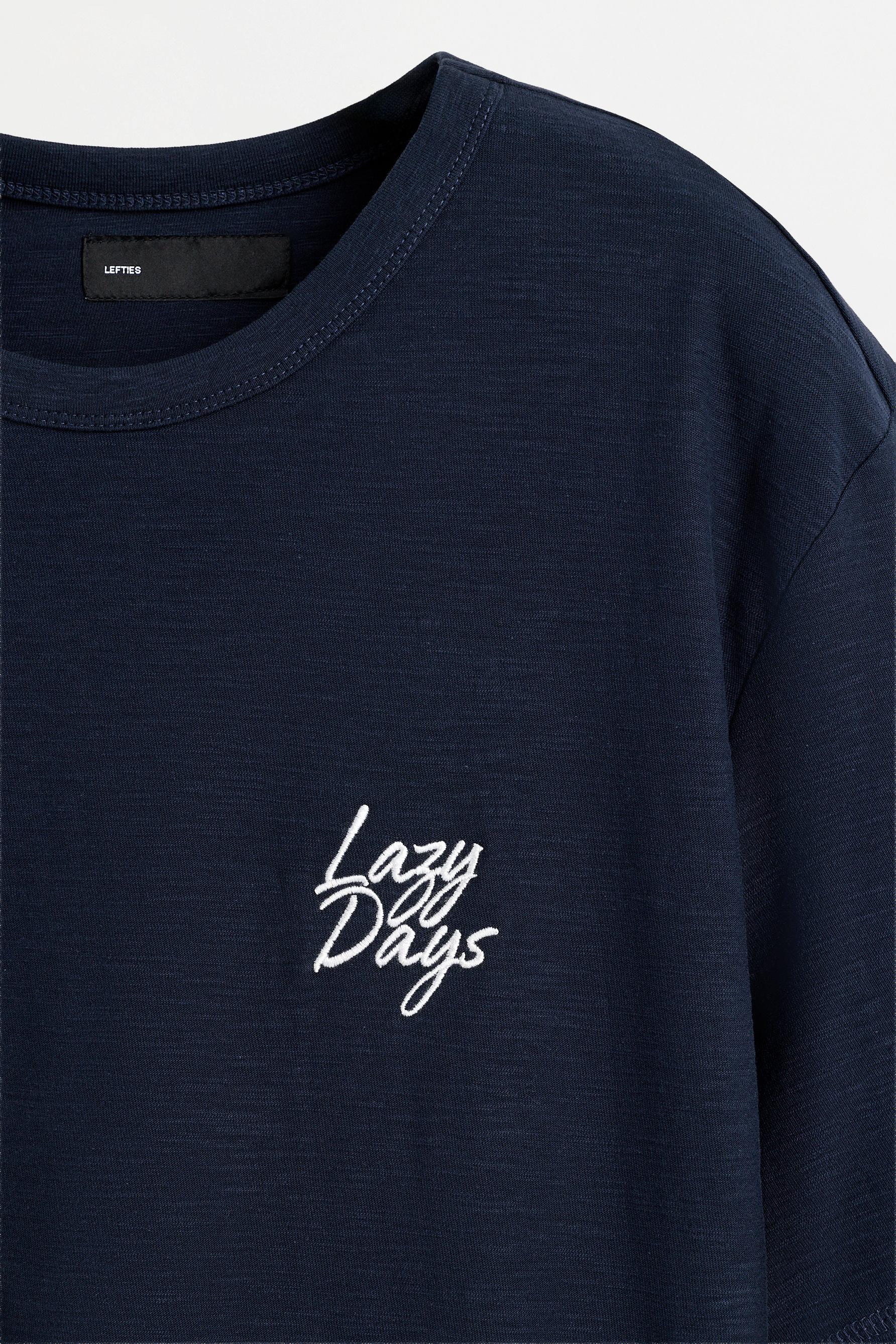Embroidered short pyjamas — NAVY