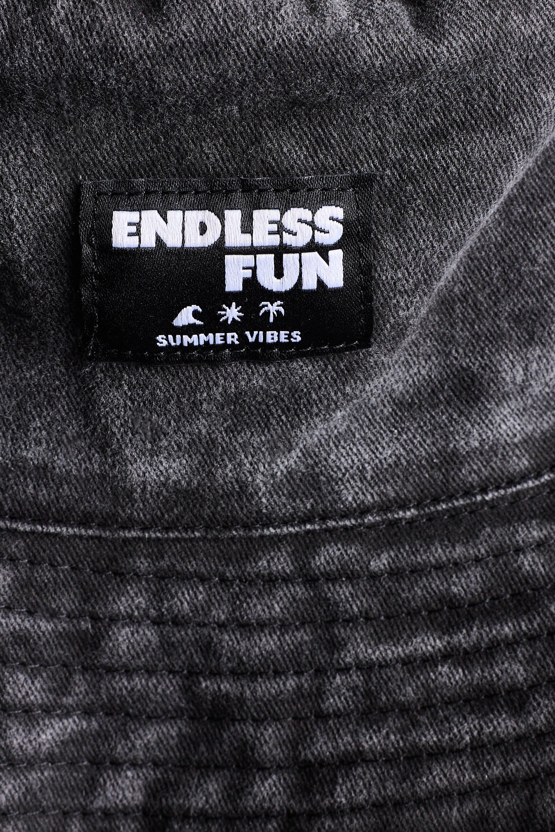 Faded-effect bucket hat — BLACK MARL