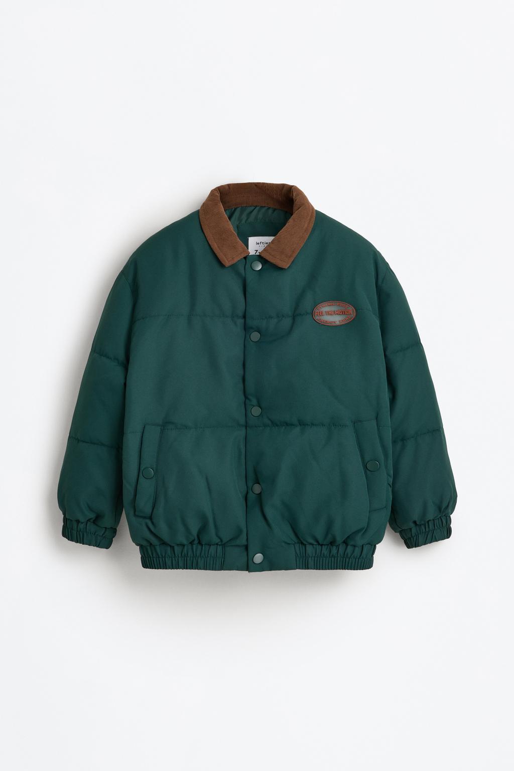 Padded corduroy collar jacket