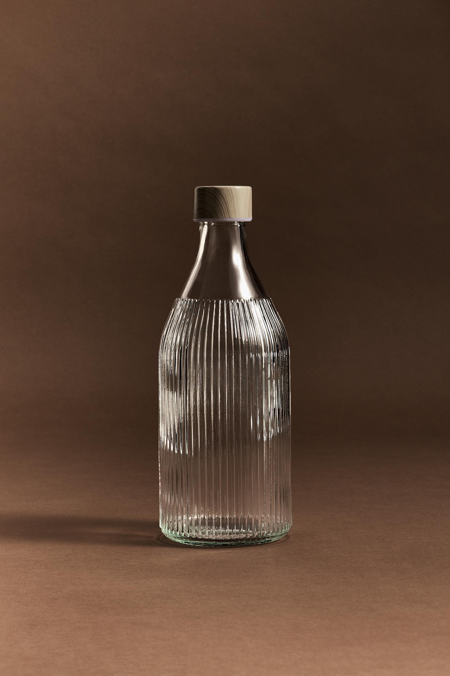 Botella vidrio rallado 1l