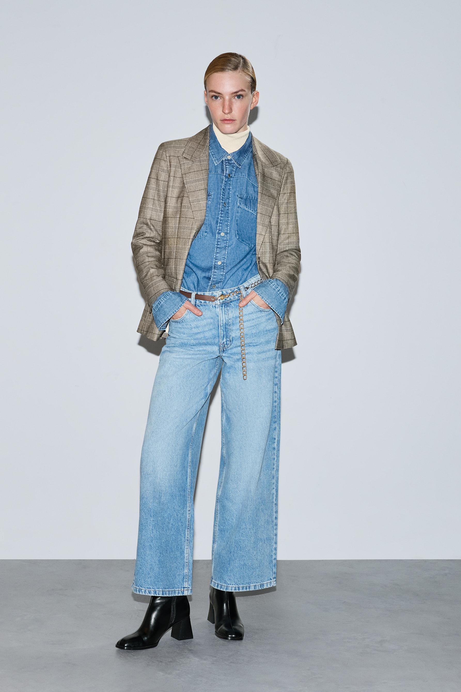 Jeans wide leg cadena