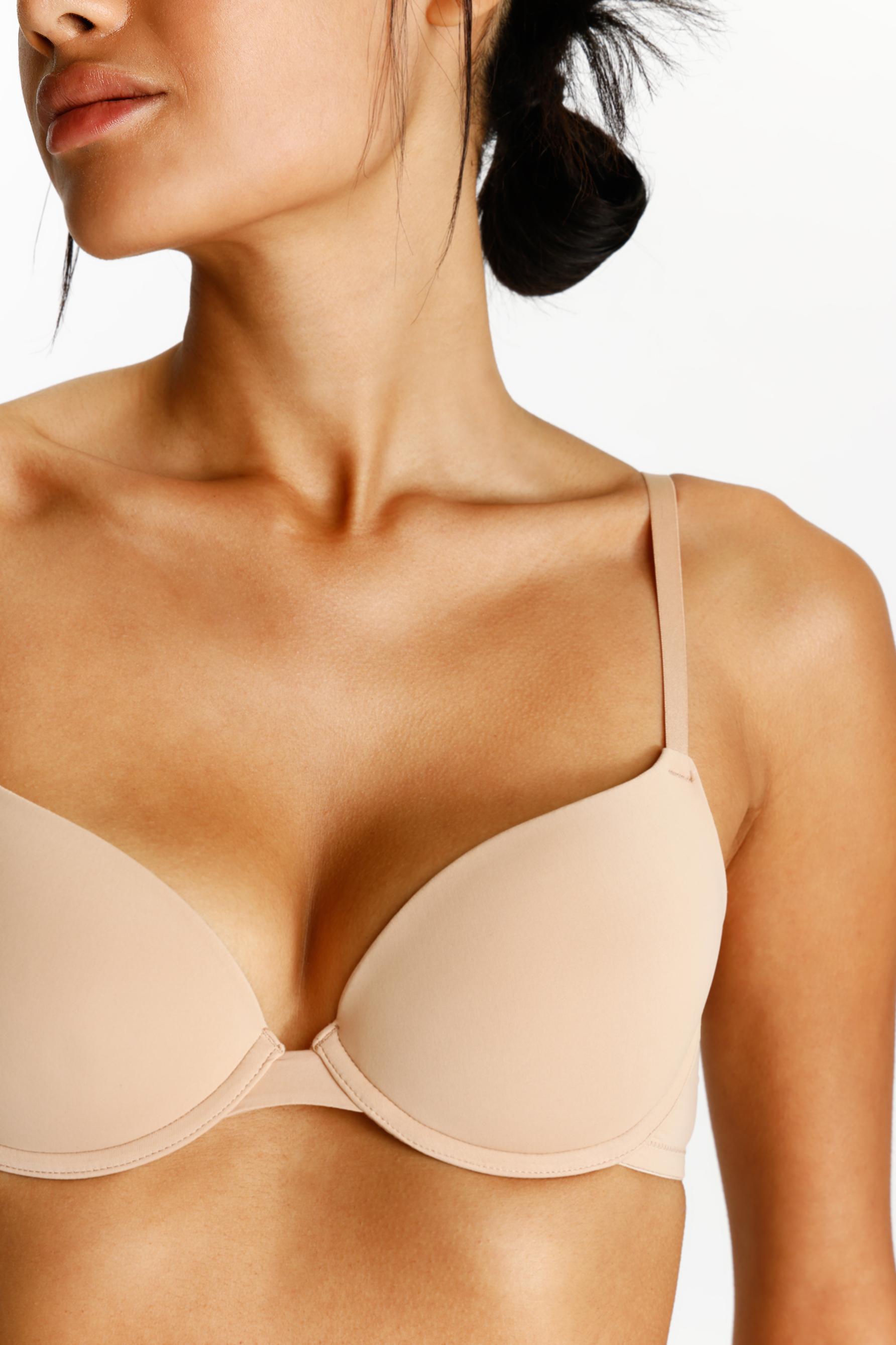 Microfibre classic push-up bra — PALE PINK