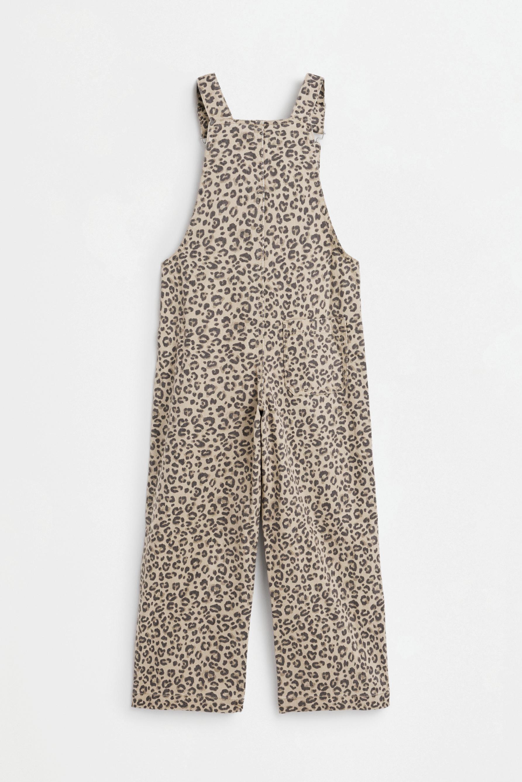 Animal print denim dungarees — MINK