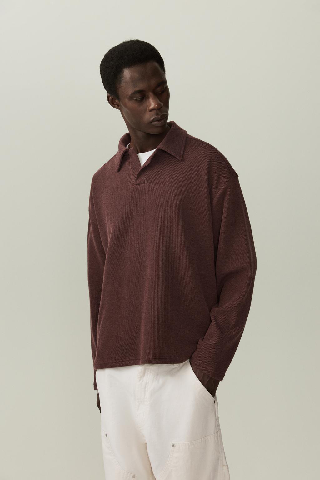Bias cut polo shirt
