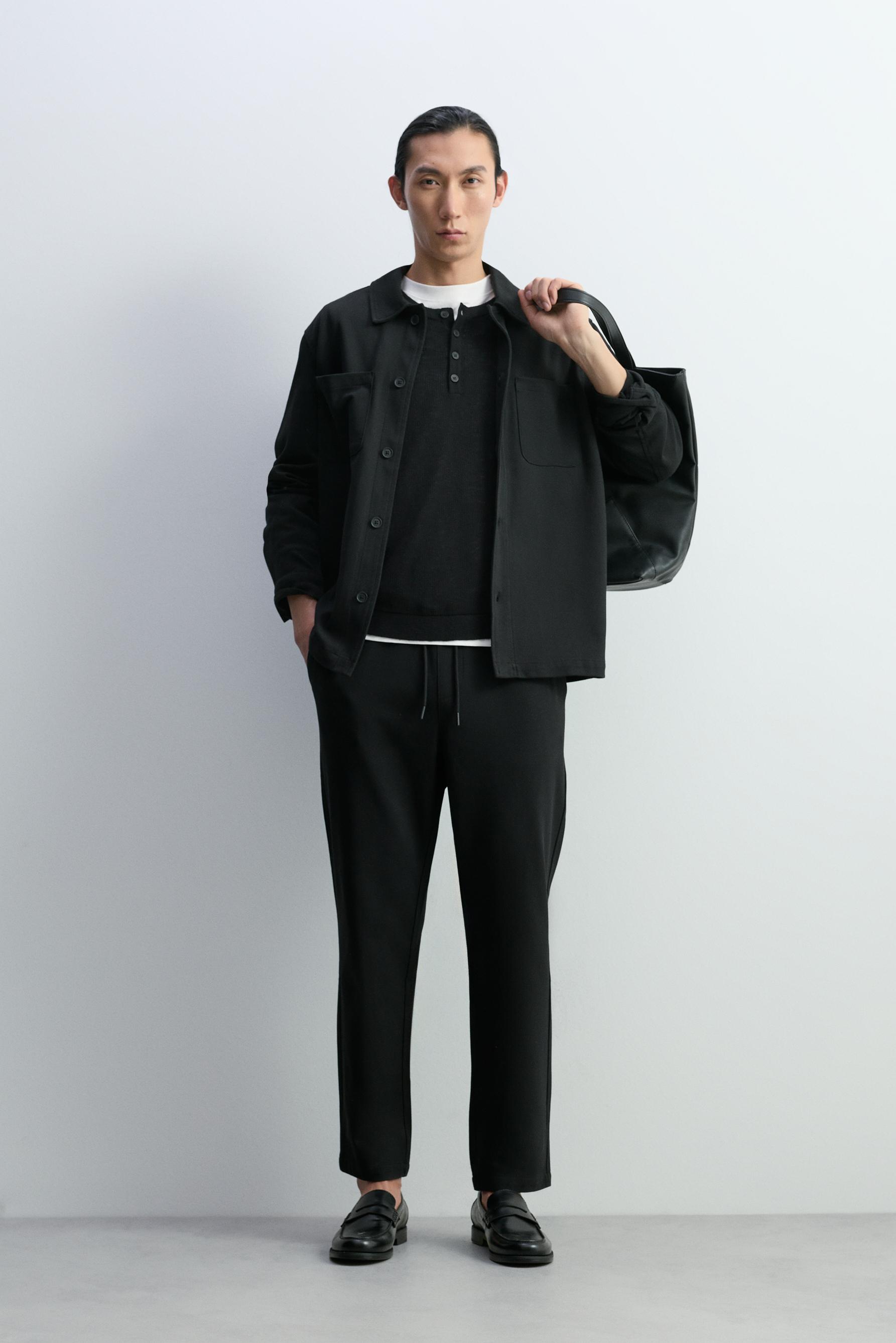 Slim fit joggers — BLACK