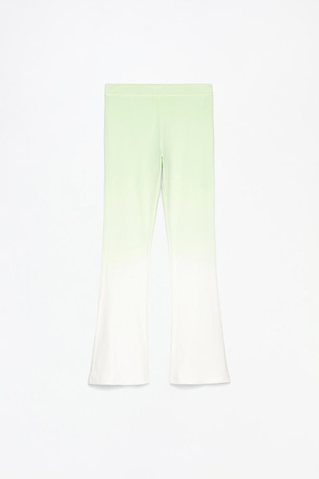 Ombré ribbed flared leggings