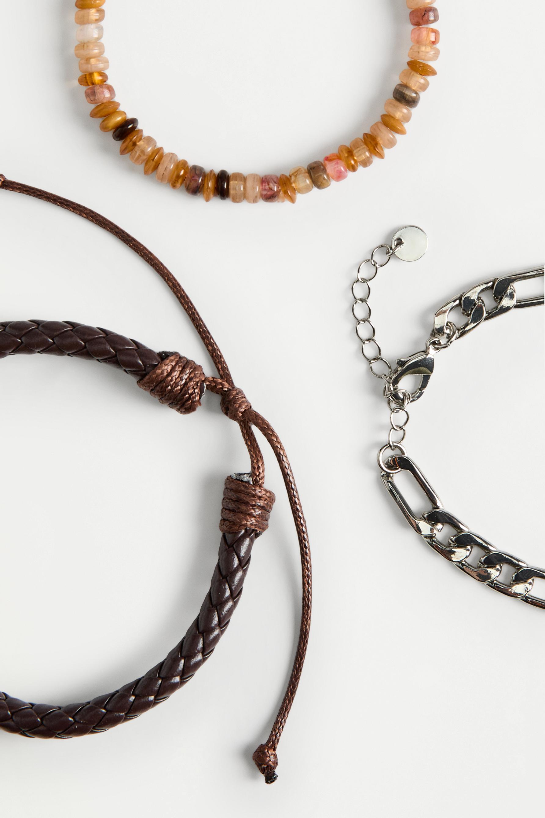 Assorted Bracelets (Pack of 3) — BROWN