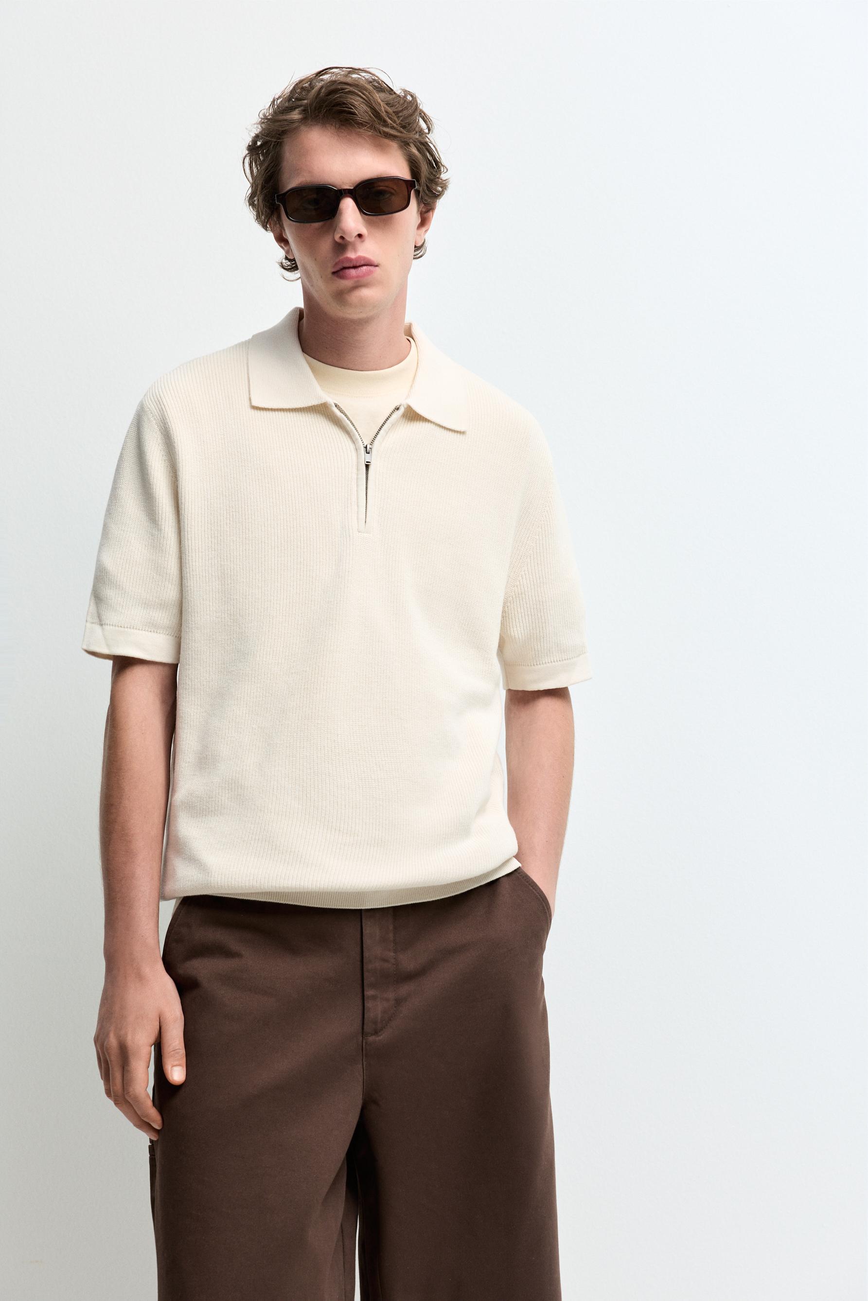 Fermuarlı polo yaka t-shirt - Düz Ayakkabı - AYAKKABI - Kadın