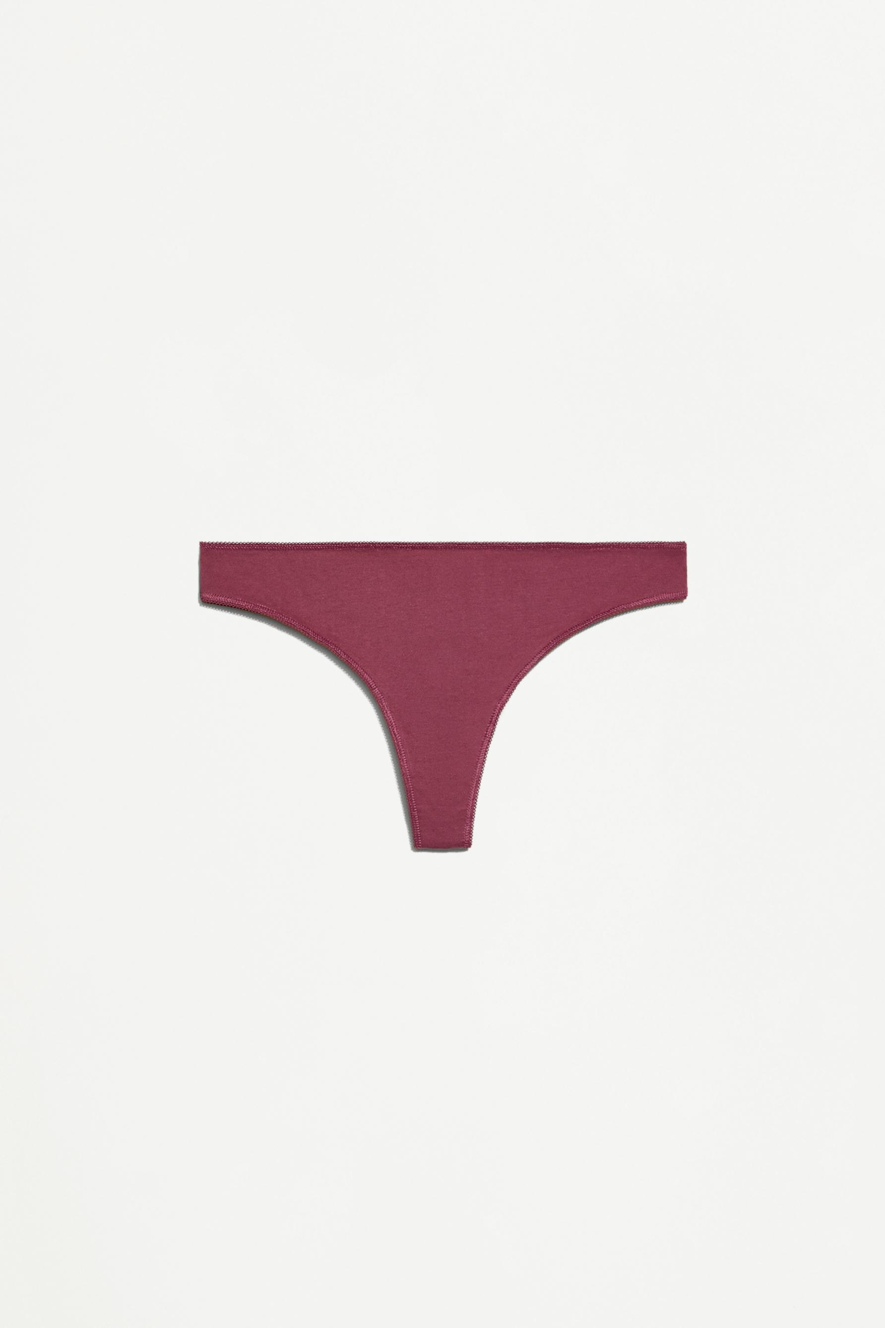 100% cotton thongs (3-Pack) — VARIOUS