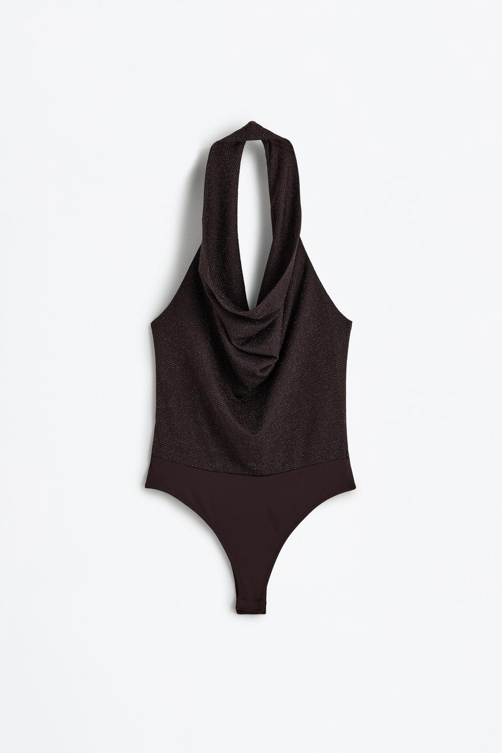 Body cuello halter metalizado