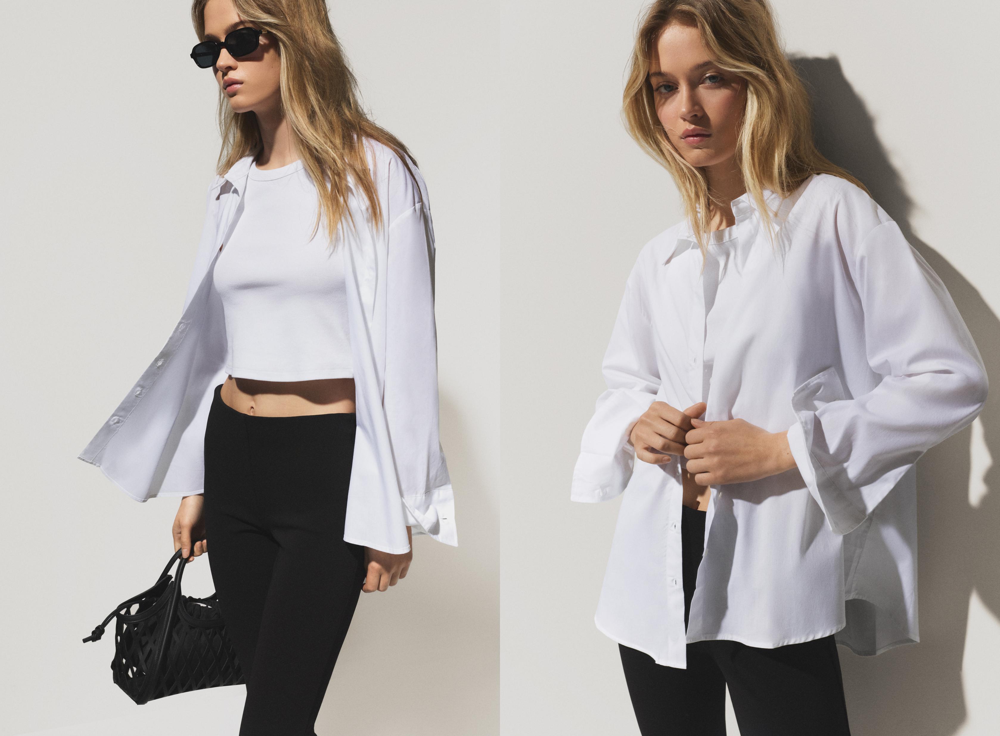 Basic poplin shirt — WHITE