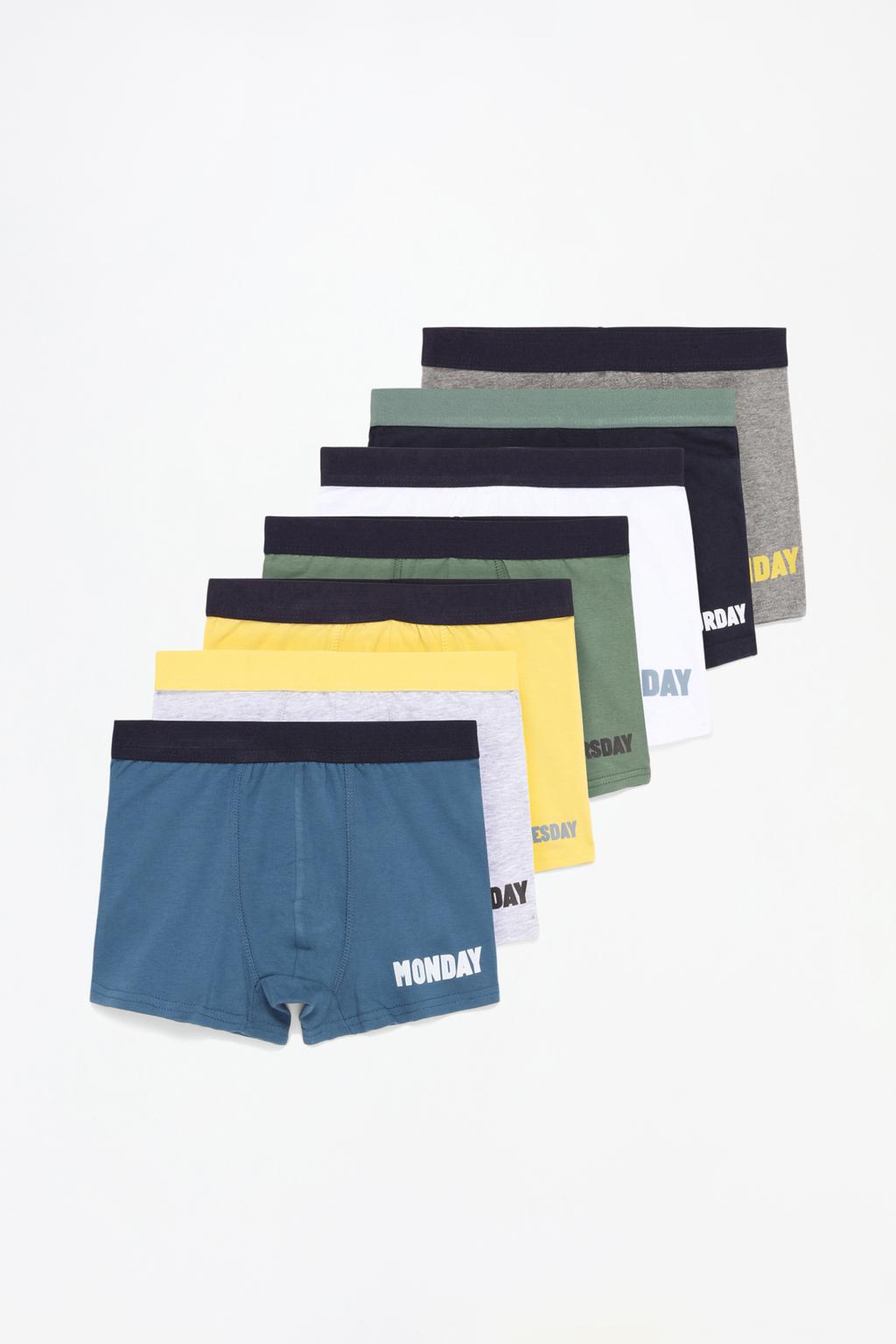 Pack of 7 plain boxers