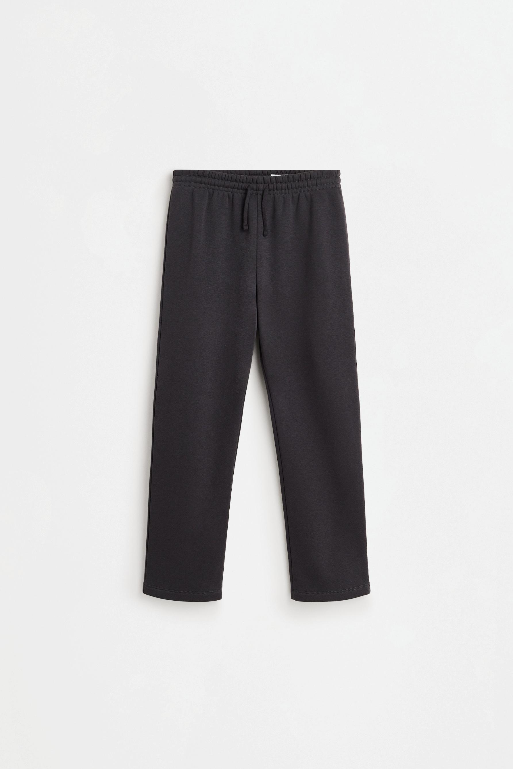 Straight-leg plush trousers — ANTHRACITE GREY