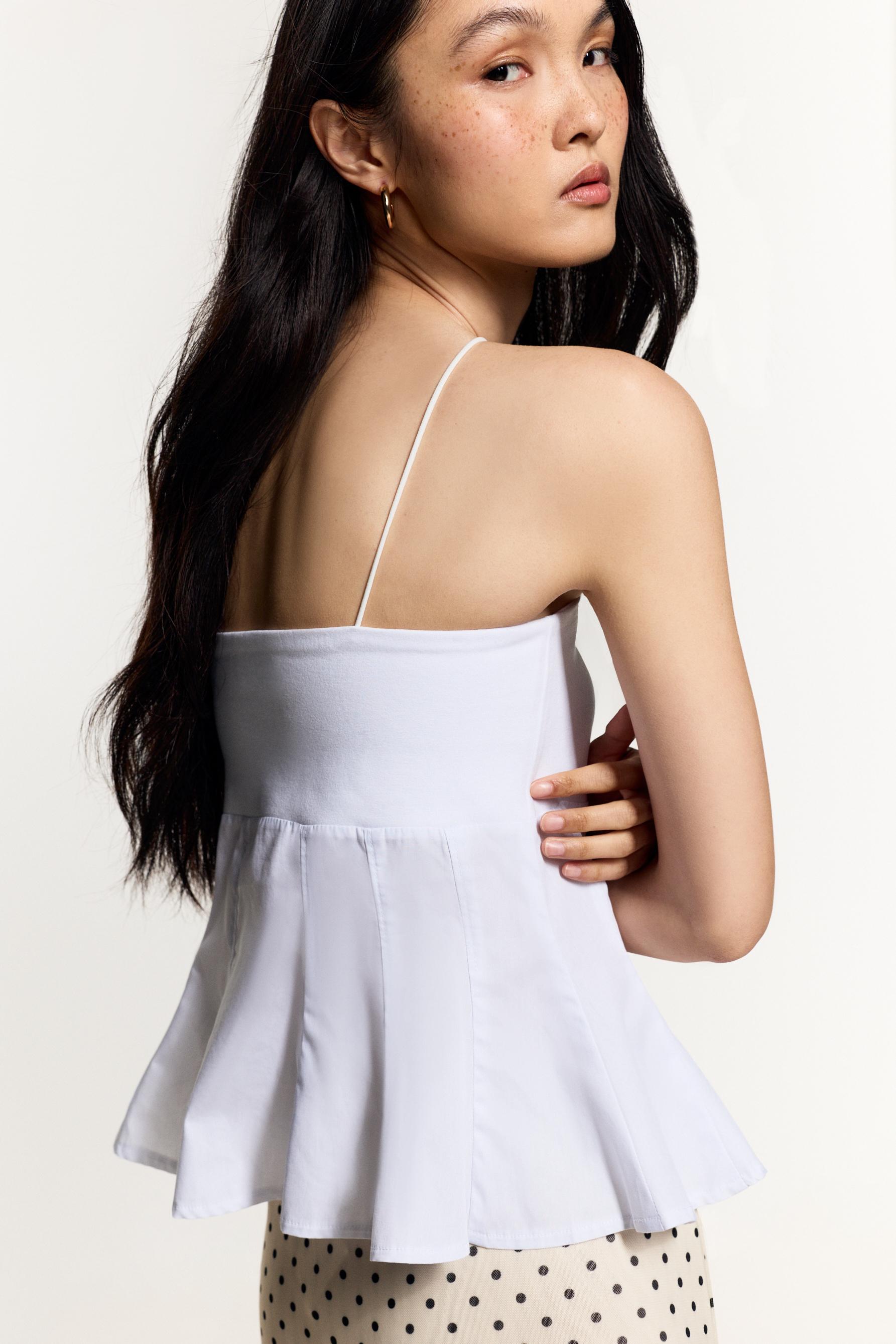 Peplum top — WHITE