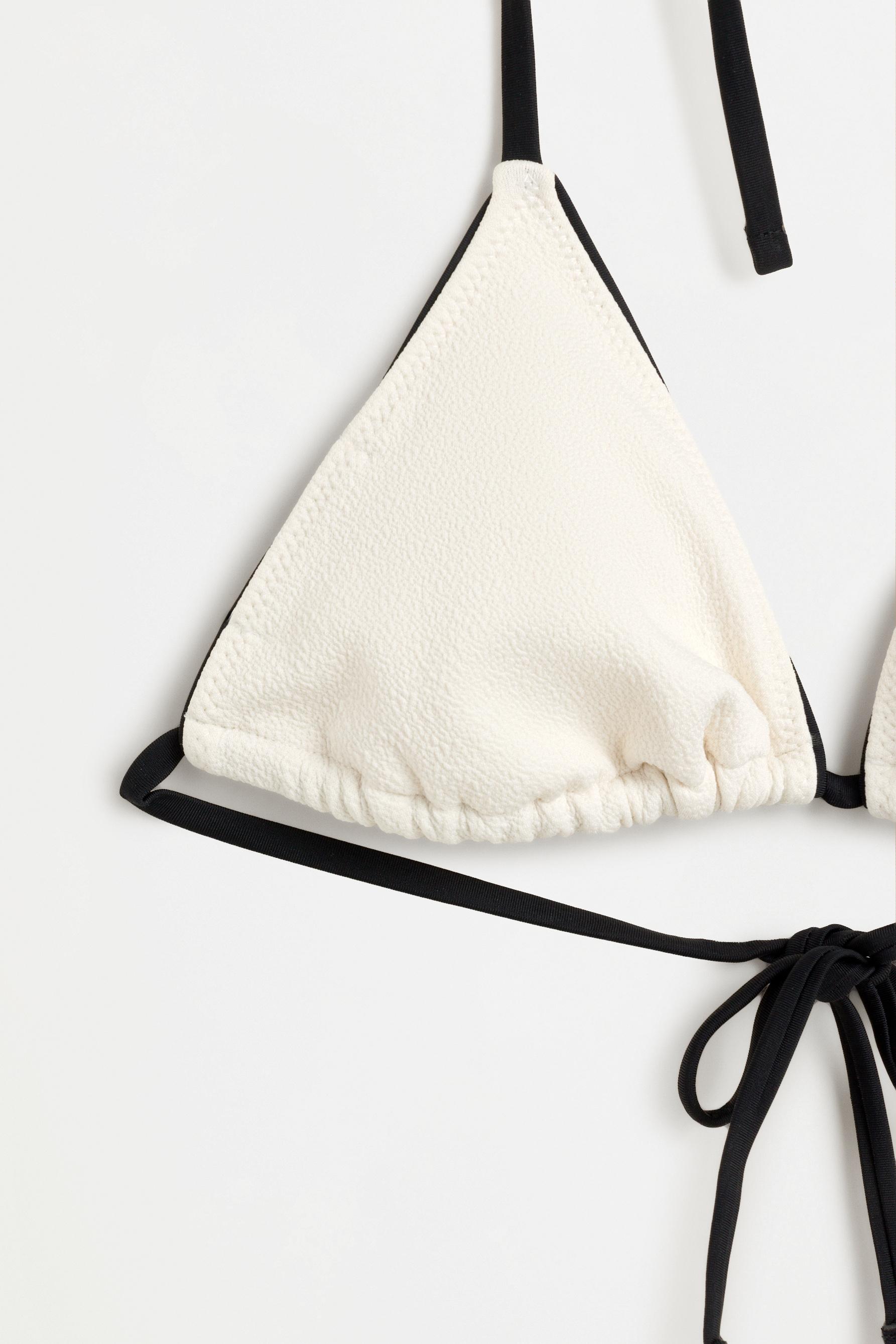 Bikini top with trims — ECRU