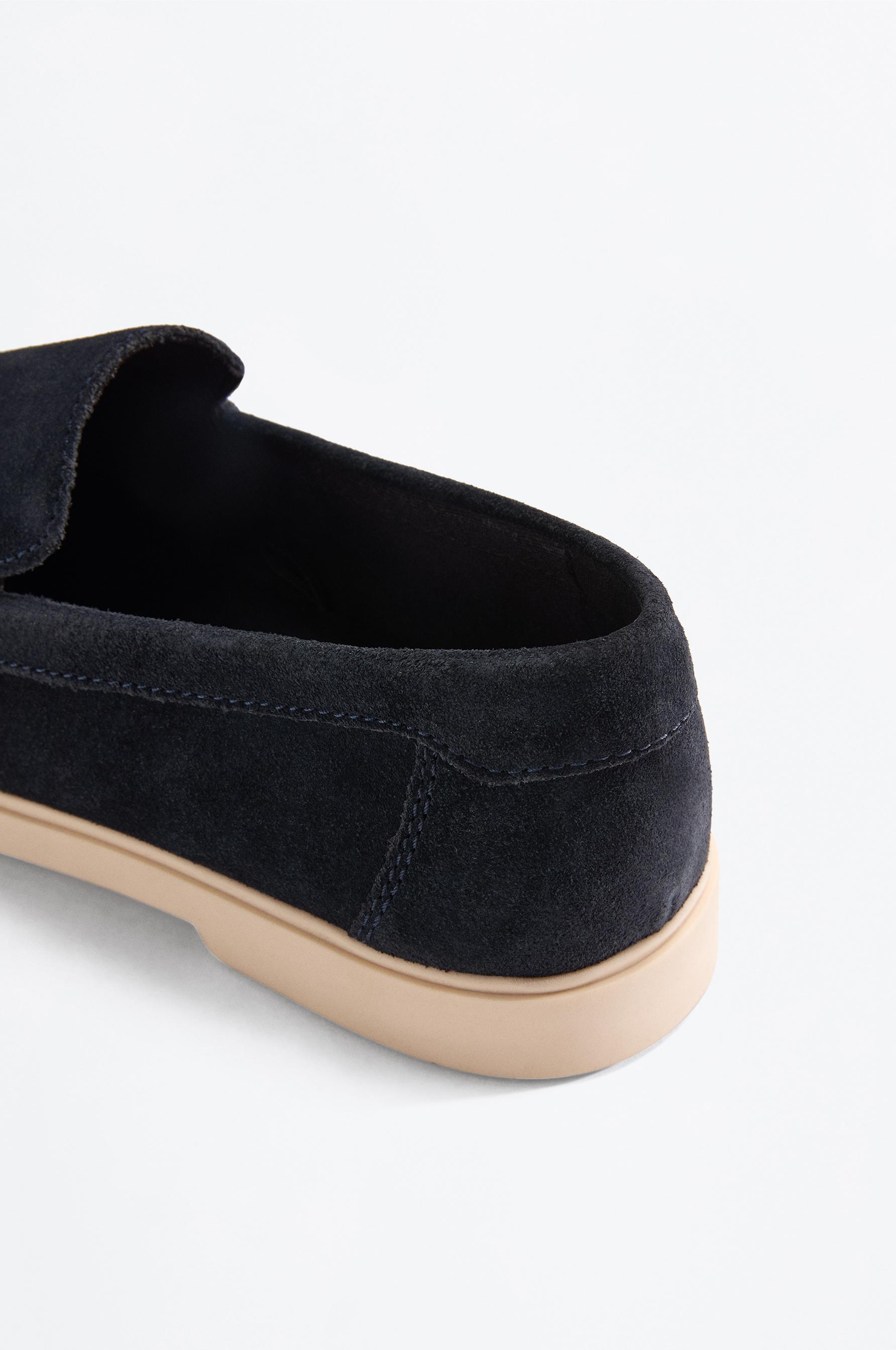 Casual leather loafers — NAVY BLUE
