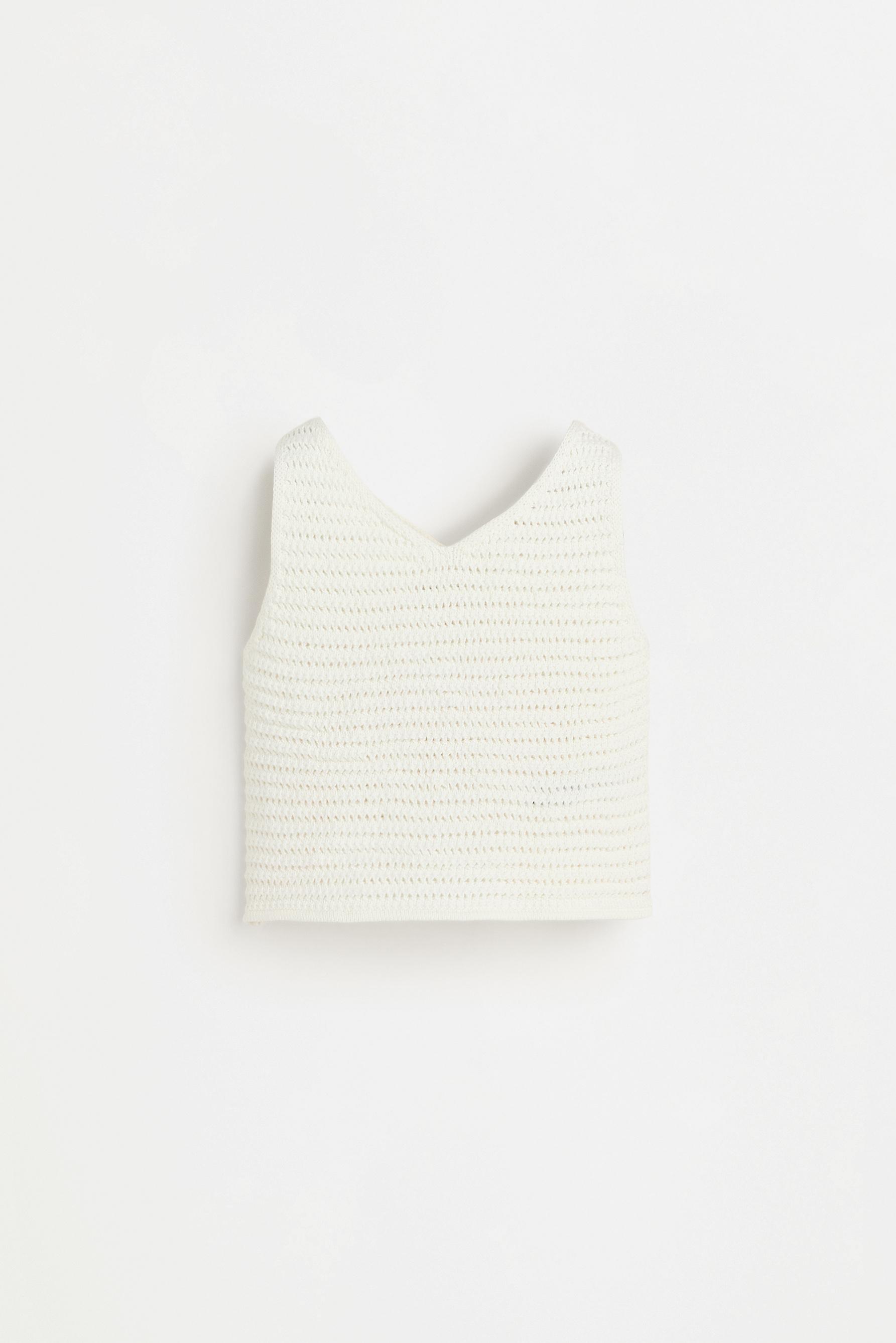Cutwork top — WHITE