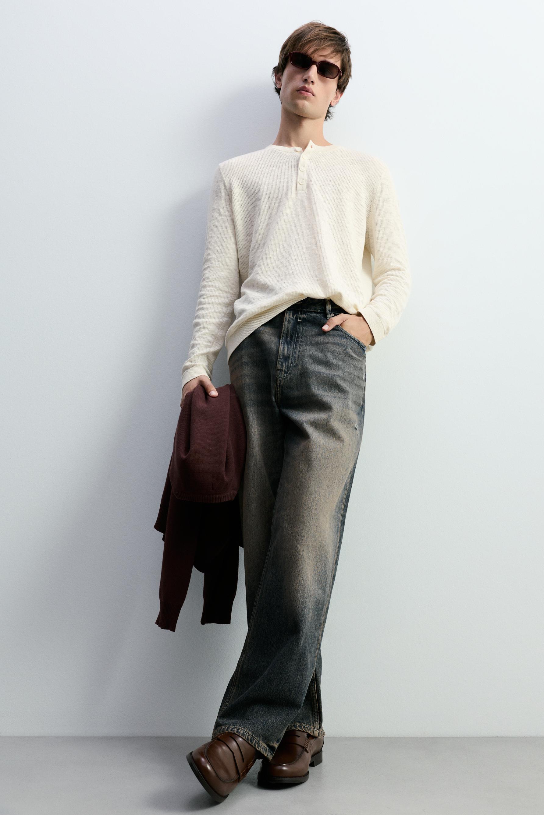 Baggy jeans — FADED PETROL BLUE