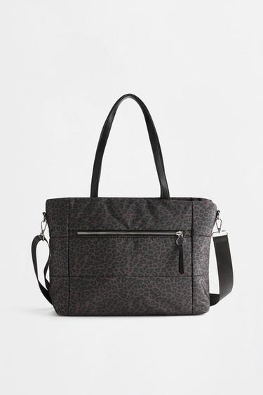 Nylon shopper tote — LEOPARD 1