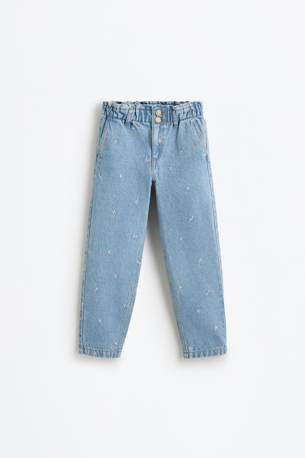 Jeans mom fit bordados