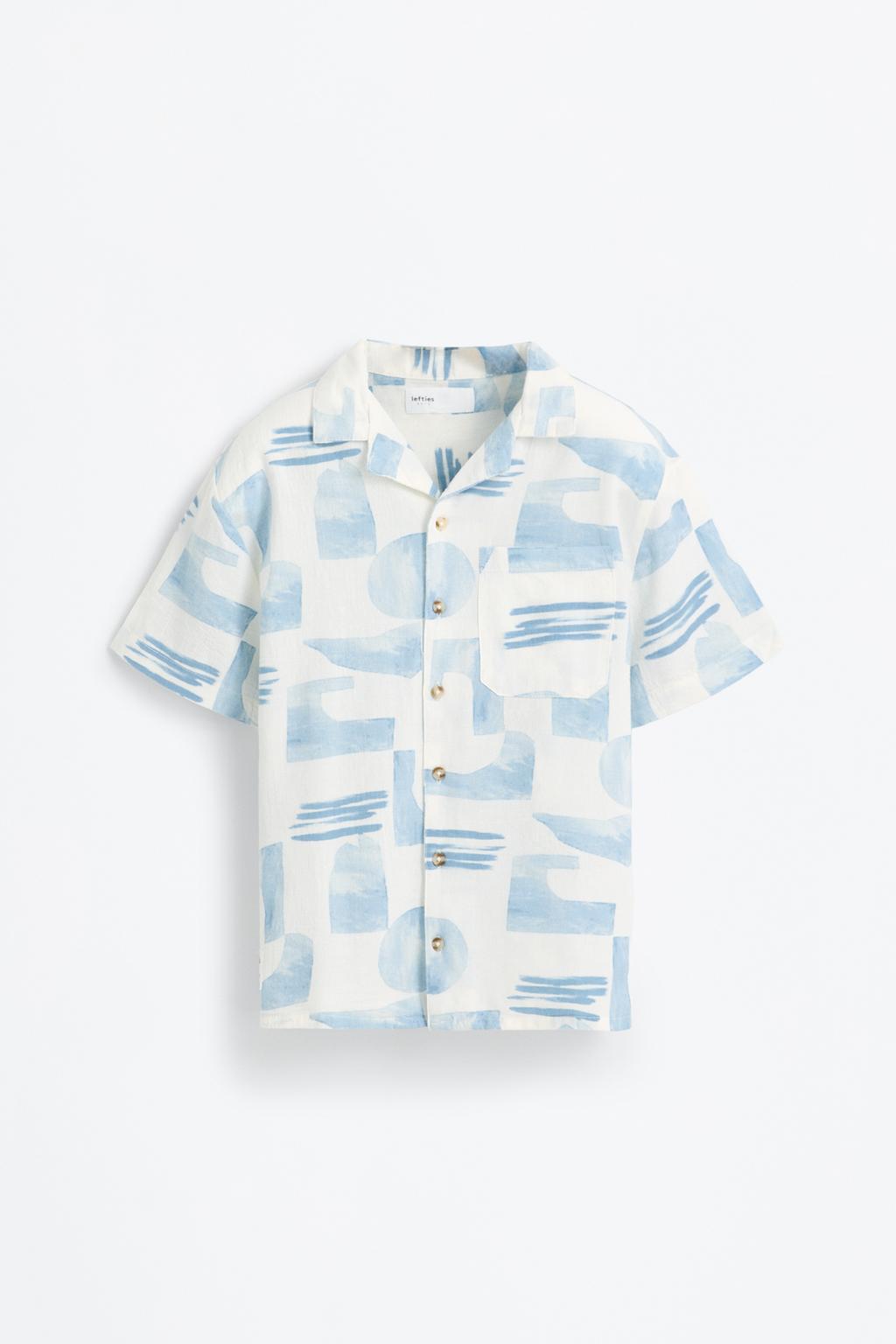 Printed rustic resort shirt