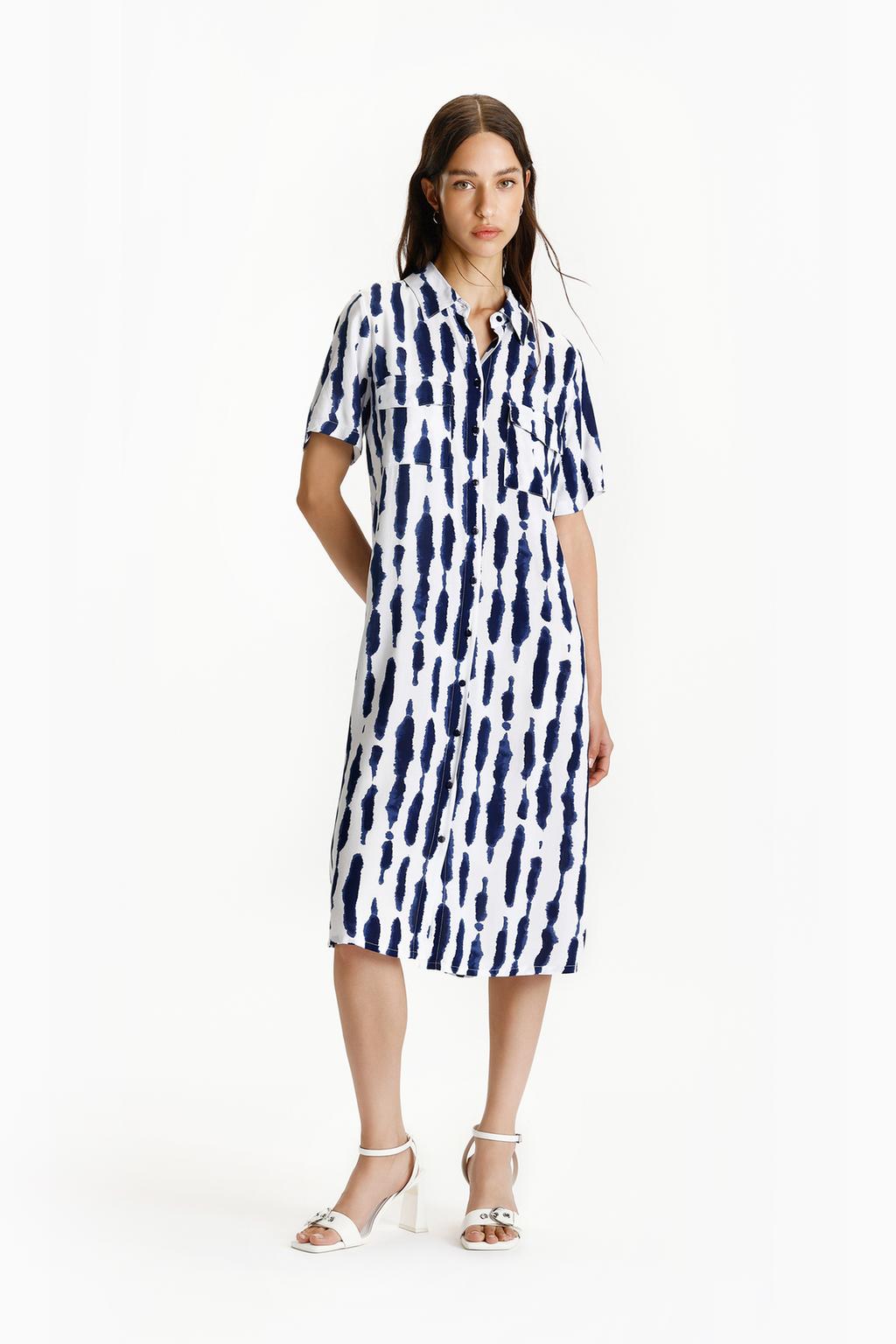 Midi shirt dress