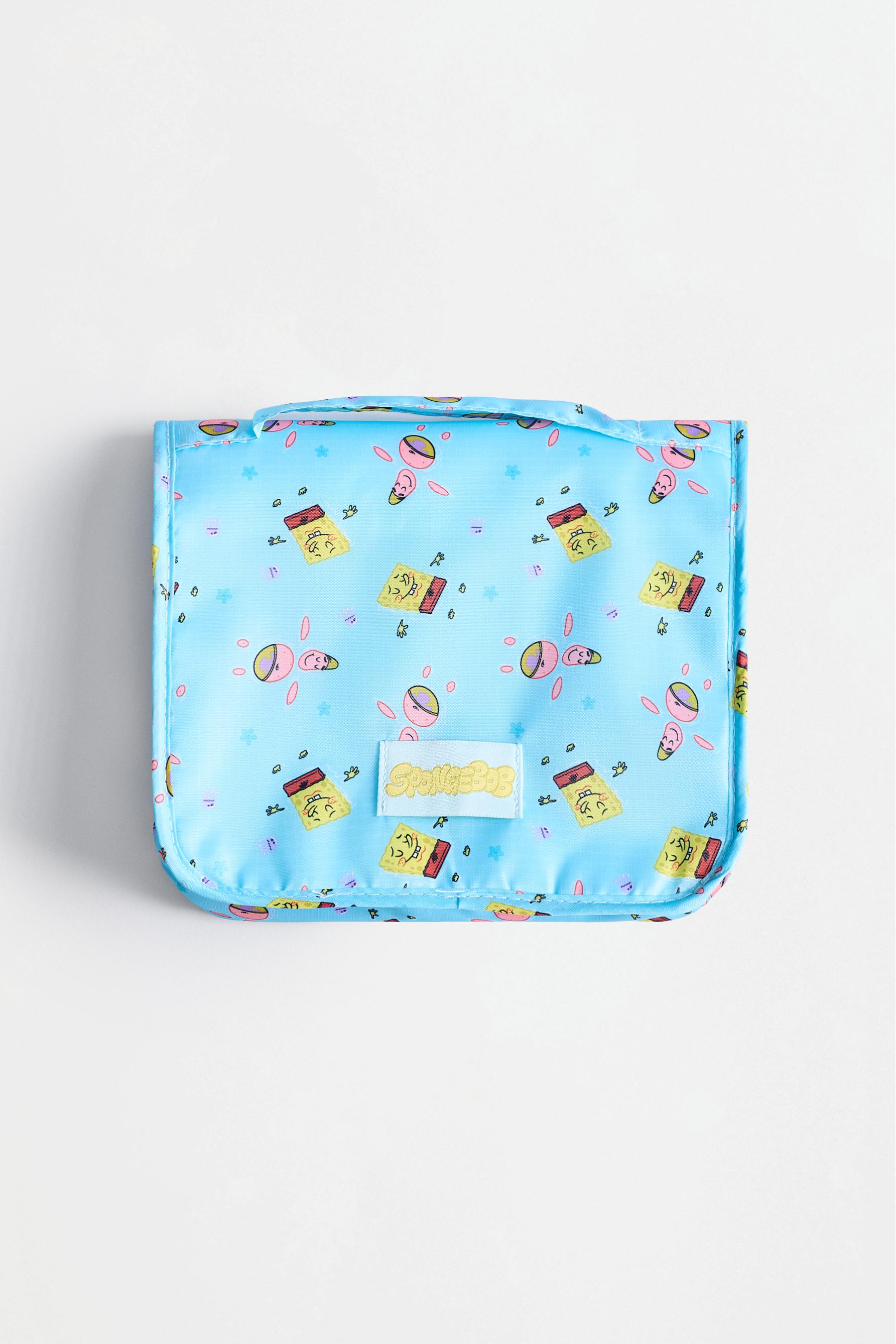 SpongeBob Nickelodeon™ foldable toiletry bag with hook — SKY BLUE