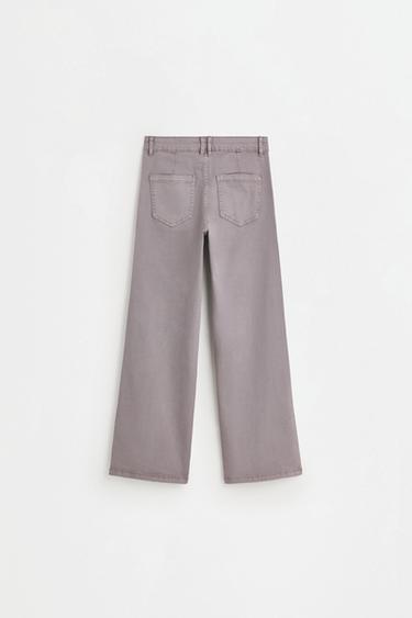 Straight twill trousers — TAUPE GREY 2