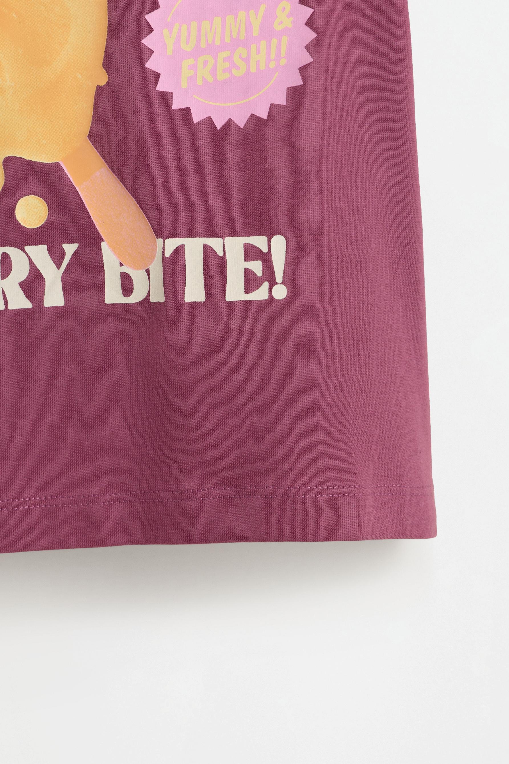 Printed photograph T-shirt — PURPLE