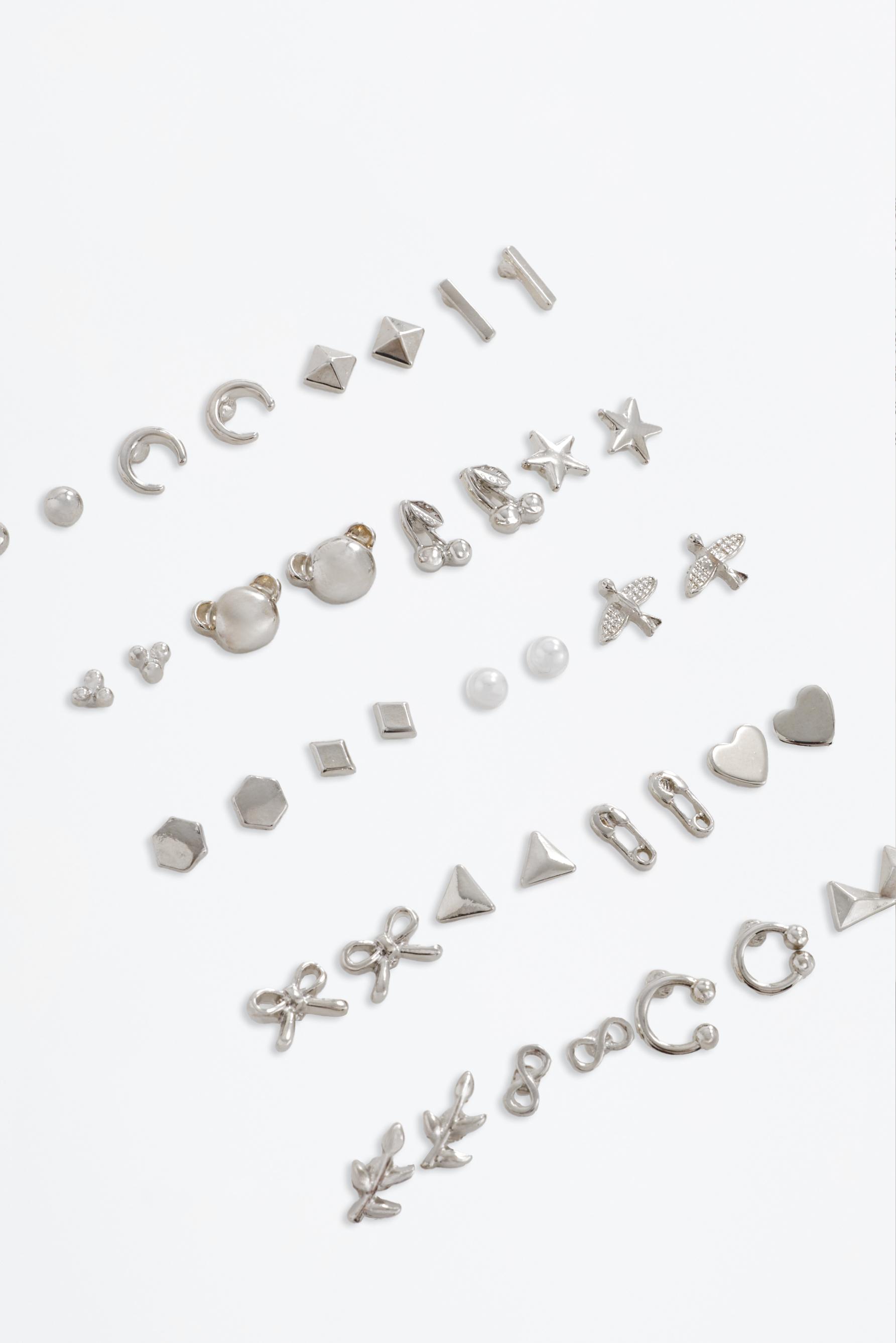 Pack of 20 mismatched earrings — SILVER
