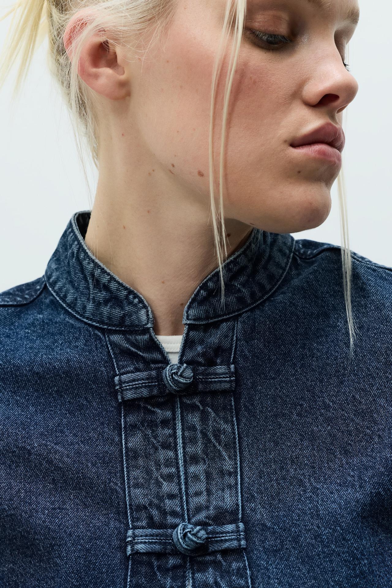 Toggle denim jacket — INDIGO