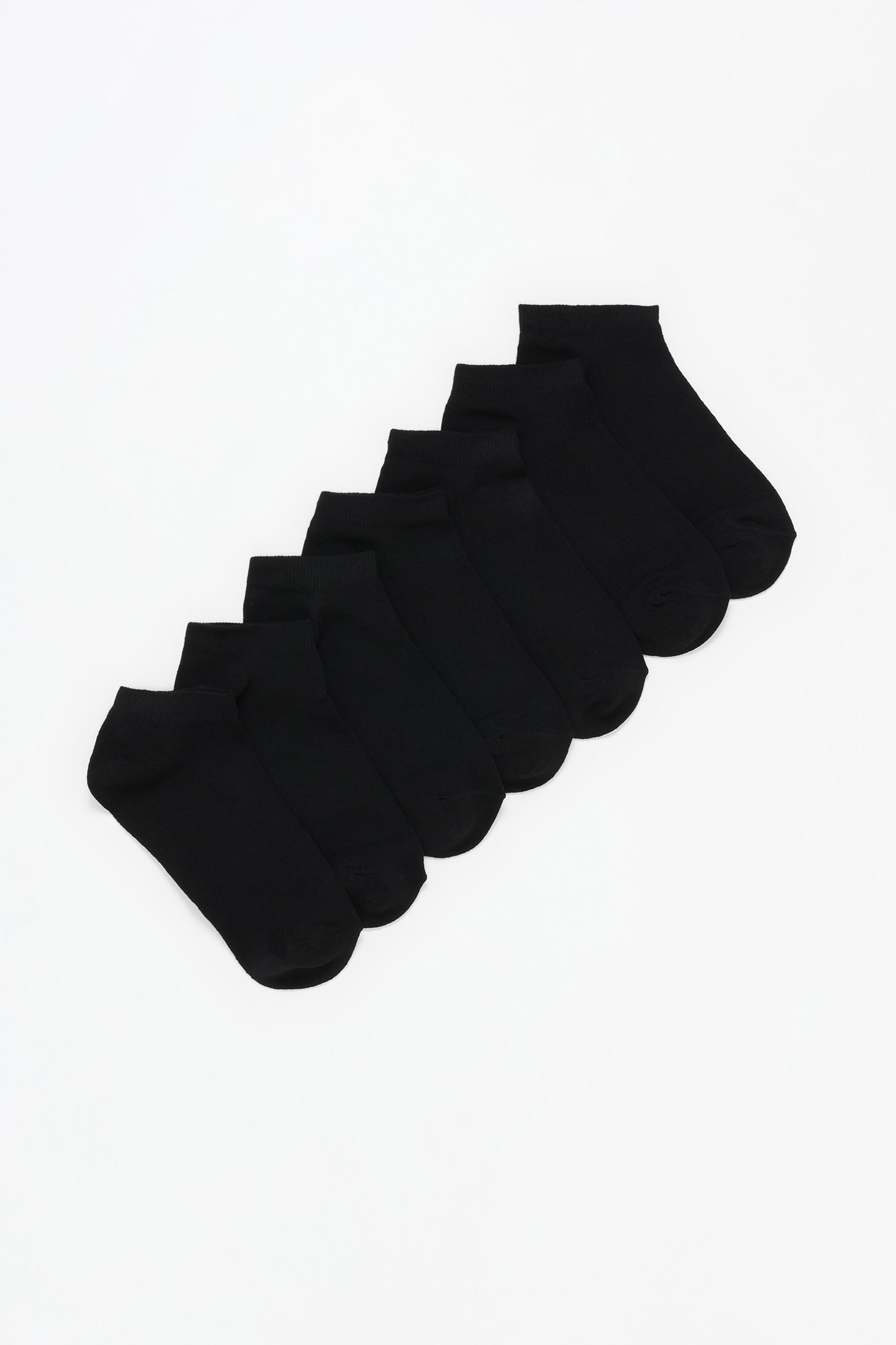 Ankle socks (Pack 7) — BLACK