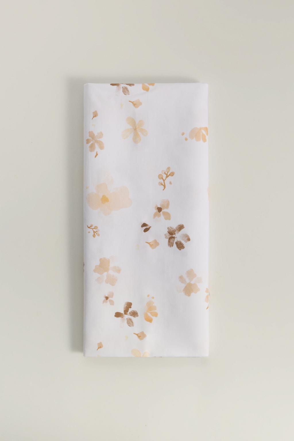 Pack 2 fundas almohadas flores acuareladas 50 x 75cm