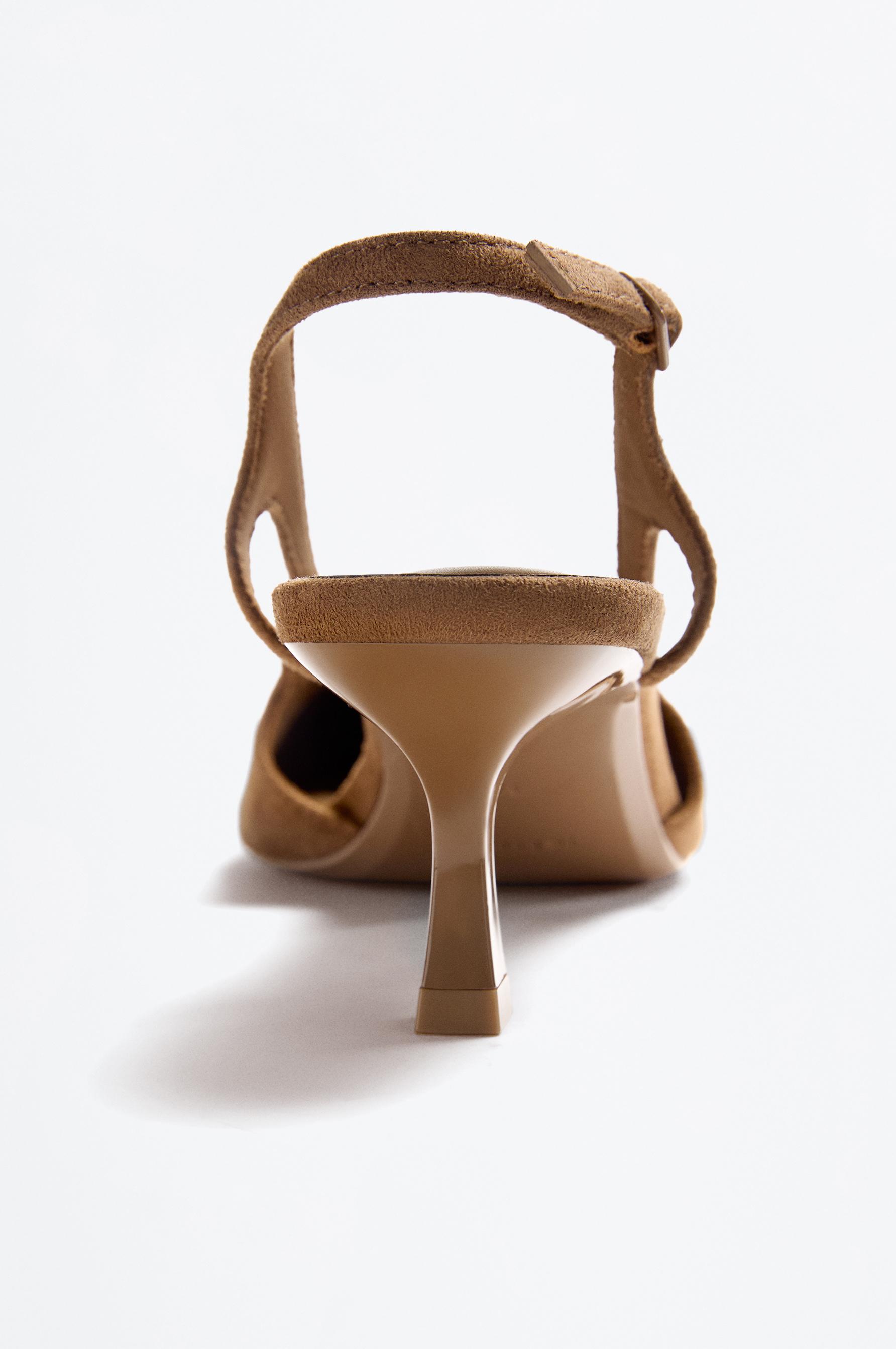 Lefties Deri Lefties Arkasi açık topuklu ayakkabı