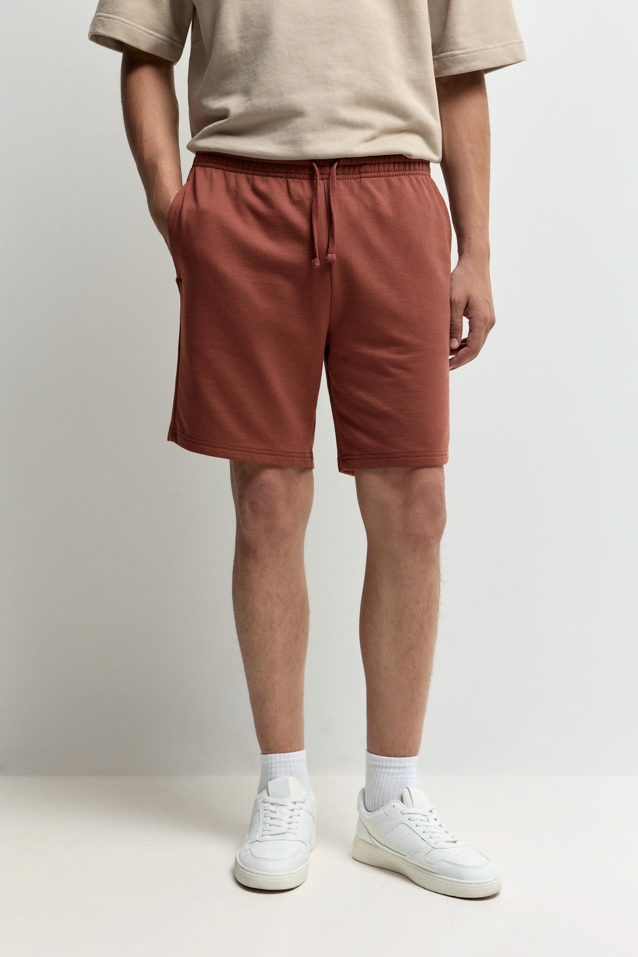 Basic tracksuit Bermuda shorts — RUSSET