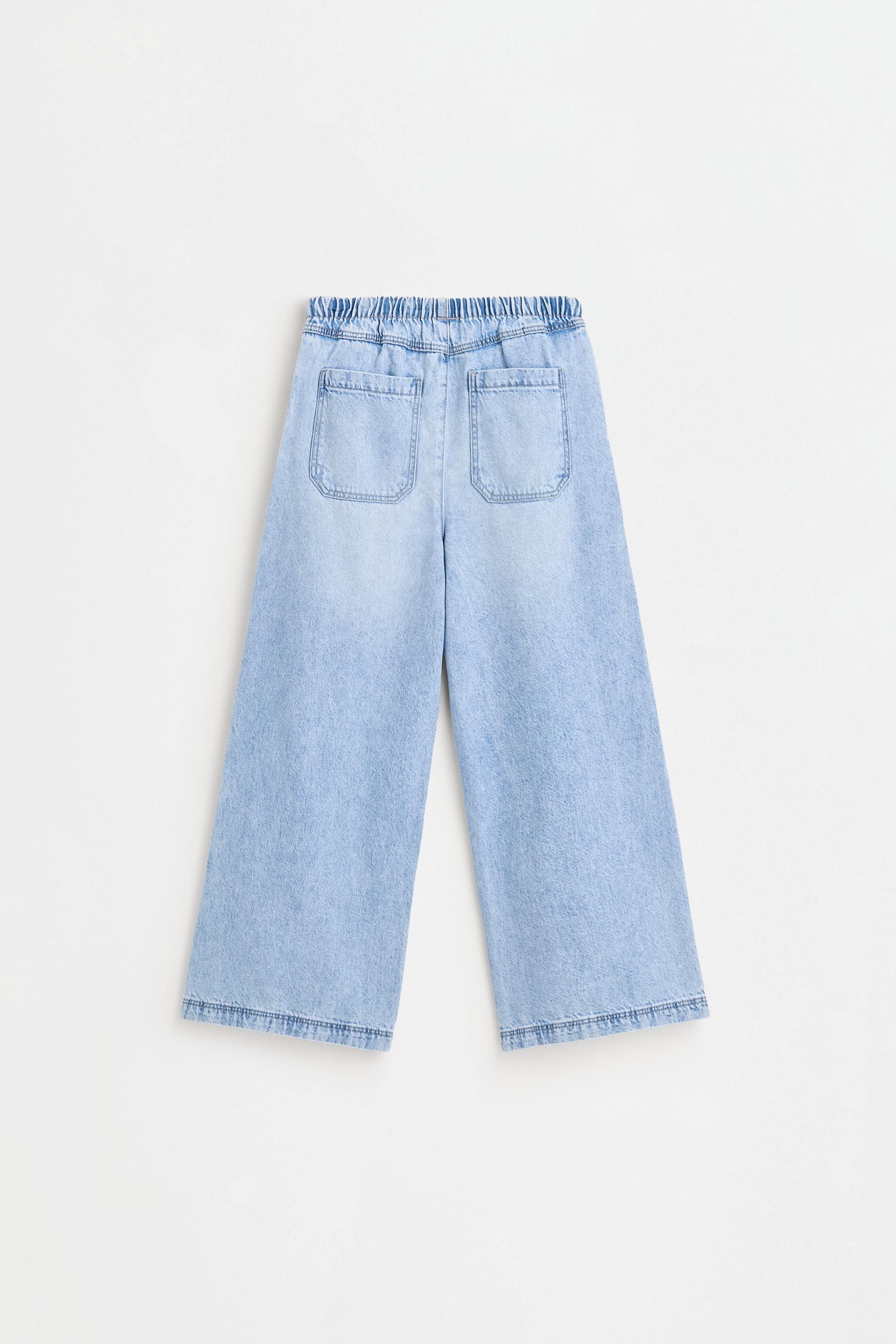 Wide-leg jogger jeans — FADED SKY BLUE