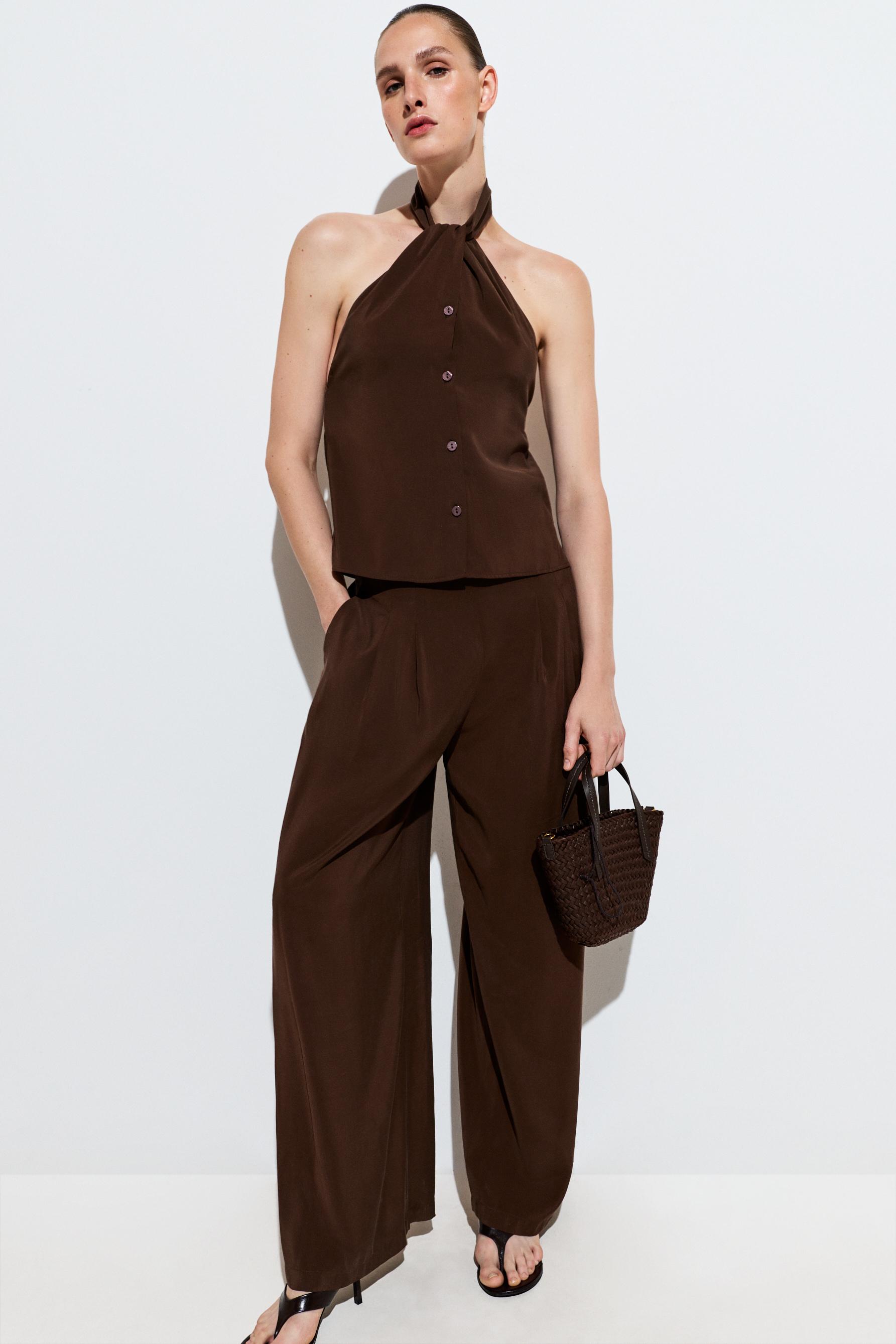 Soft halter neck top — OCHRE