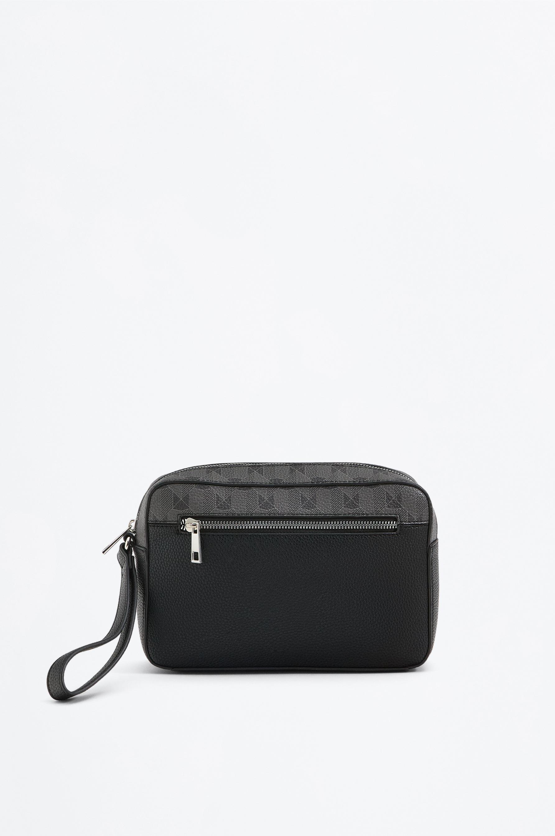 Printed toiletry bag — BLACK (alternate view)