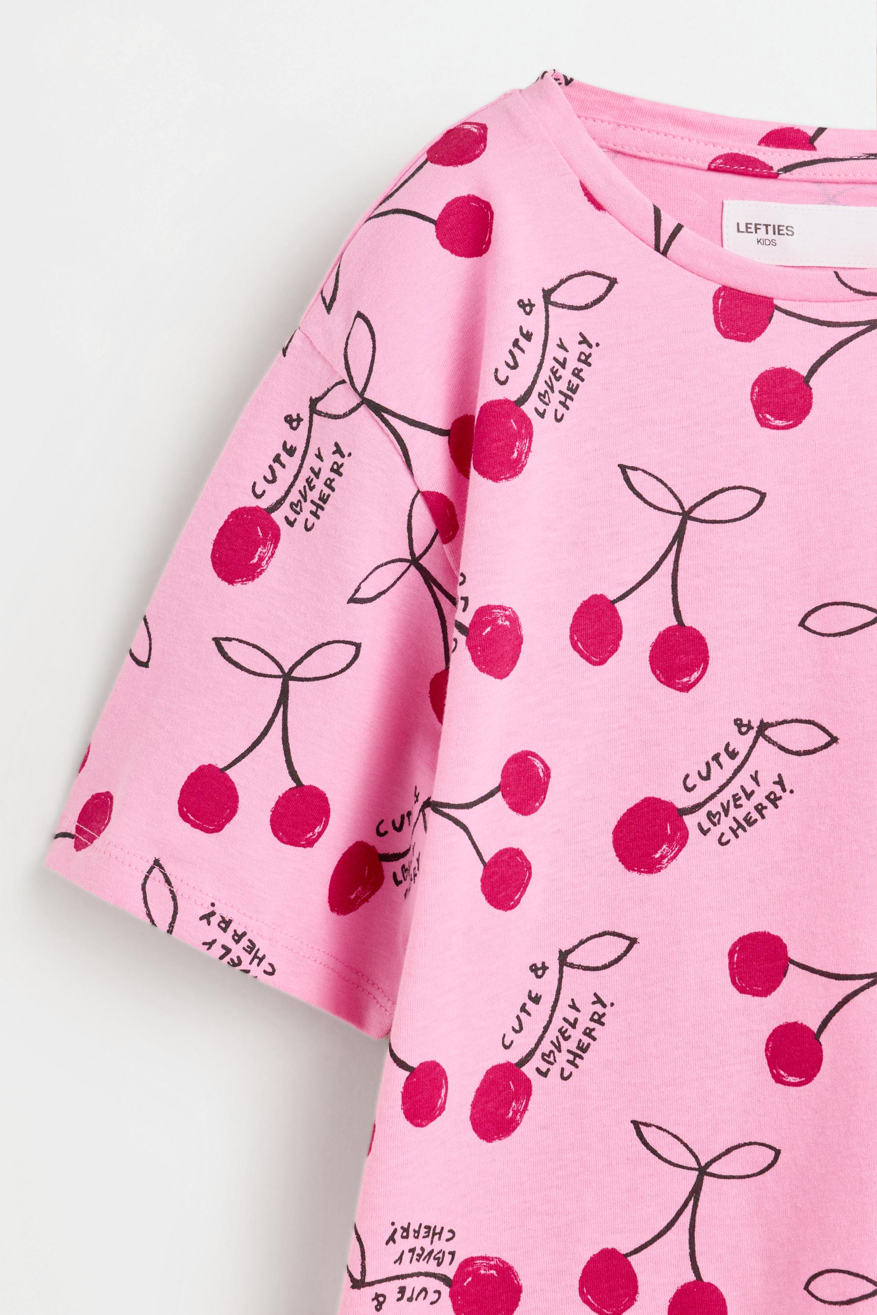 Cherry print pyjamas — BUBBLEGUM PINK